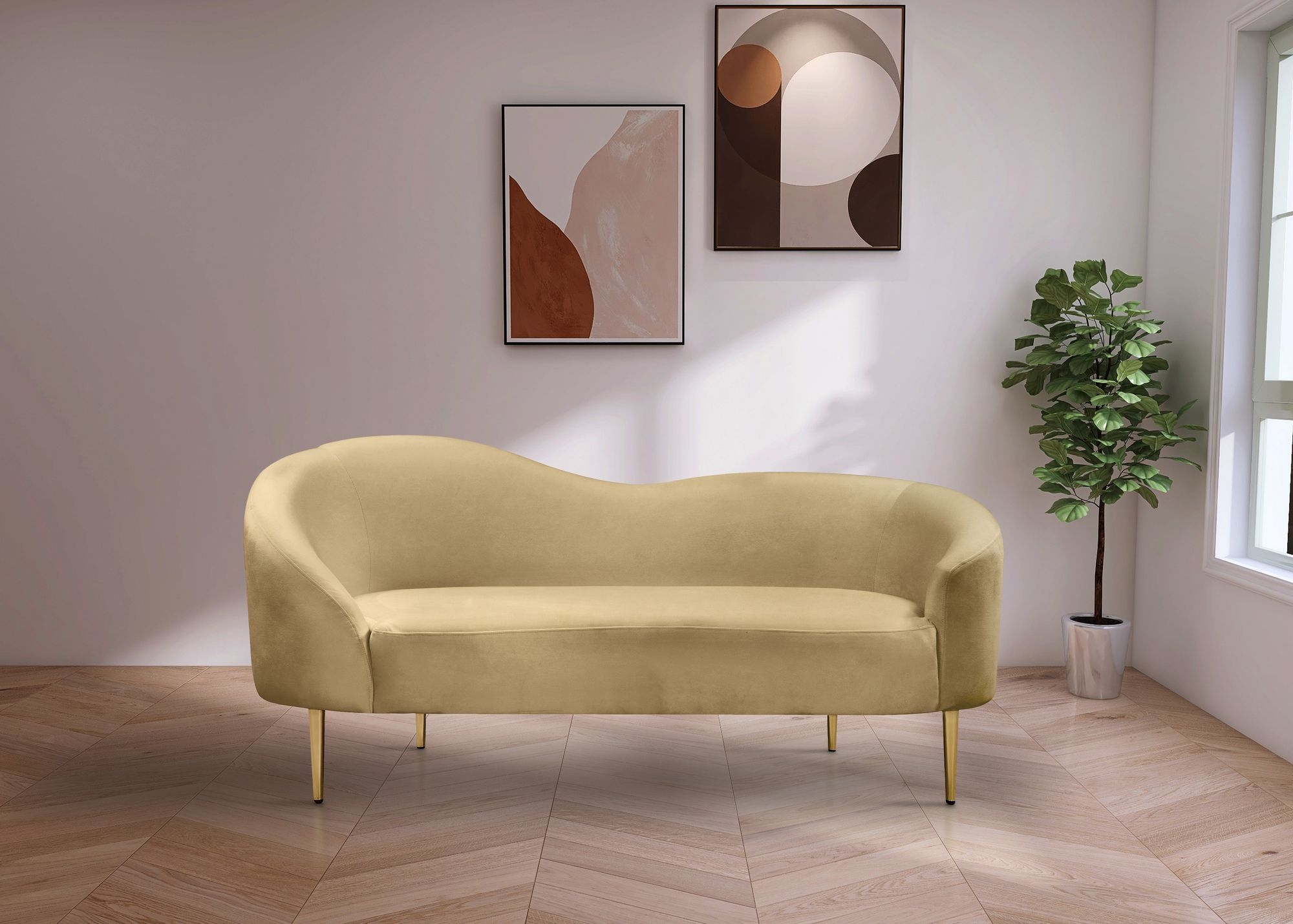 Ritz Velvet Loveseat