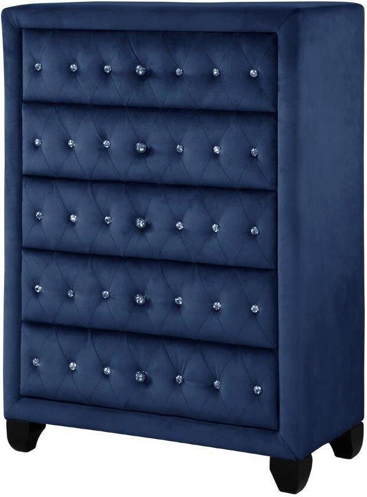 Sophia Velvet/Wood Regular Bedroom Set