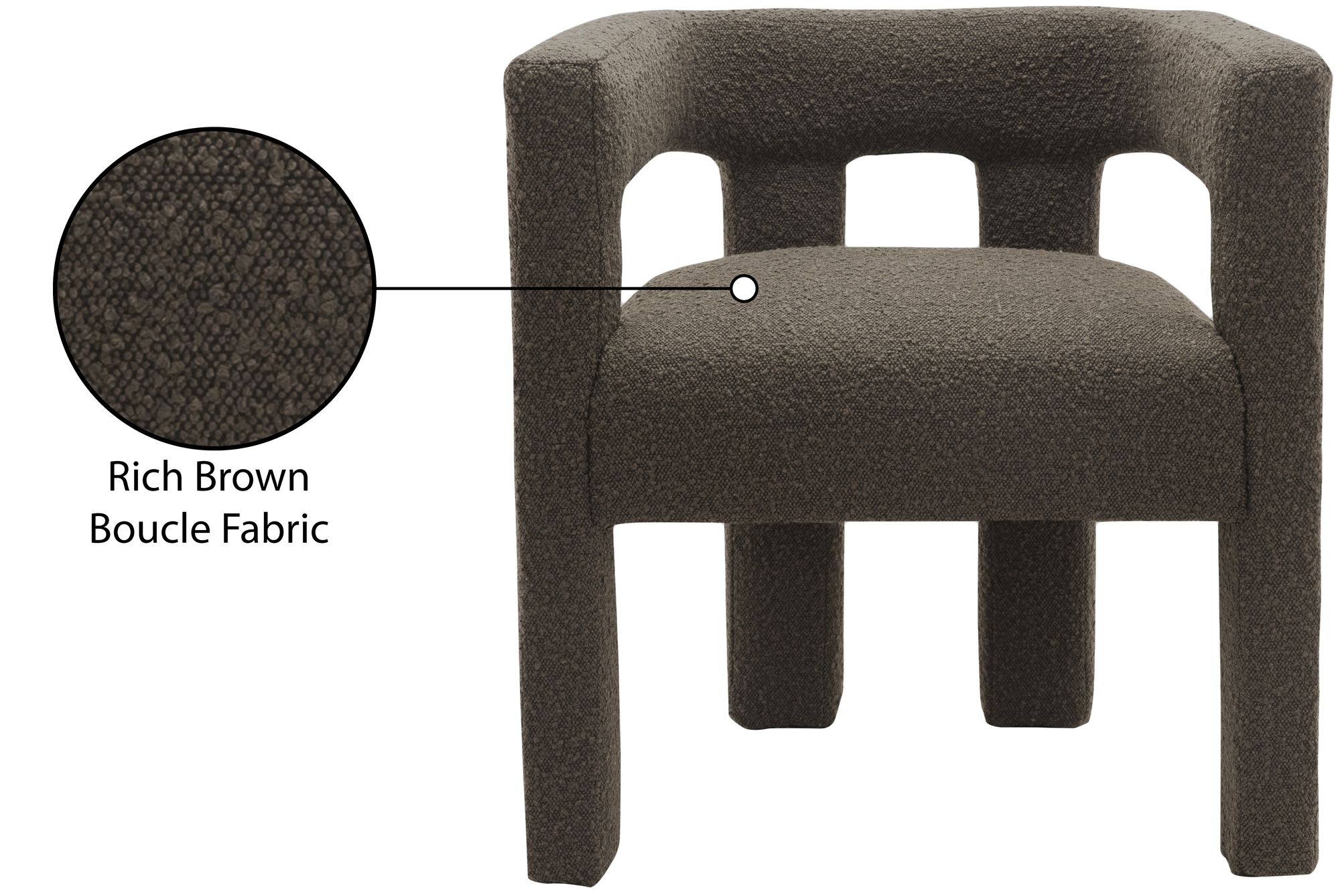 Athena Boucle Fabric Accent Chair