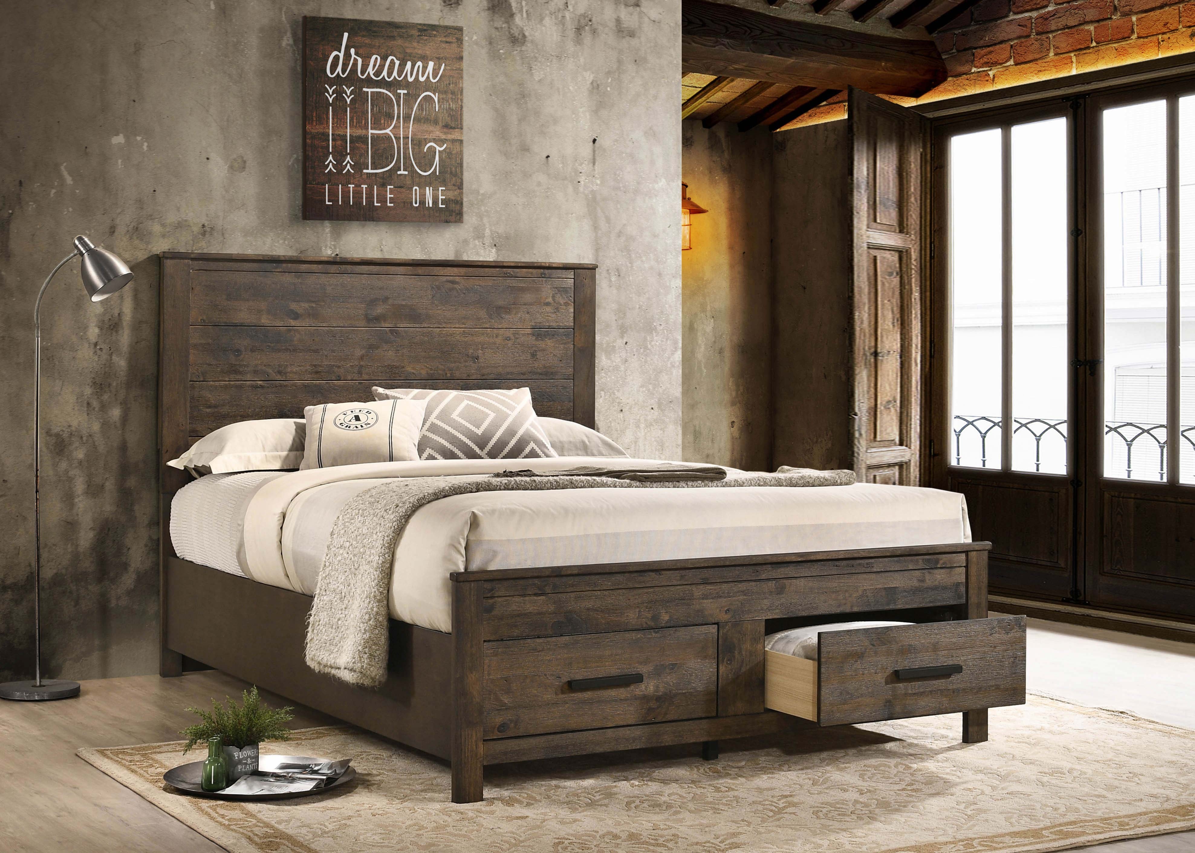 Woodmont Wood Storage Panel Bed