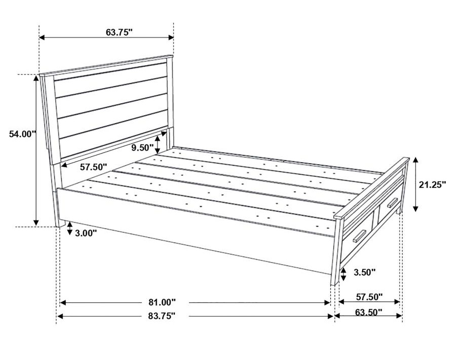Woodmont Wood Storage Panel Bedroom Set