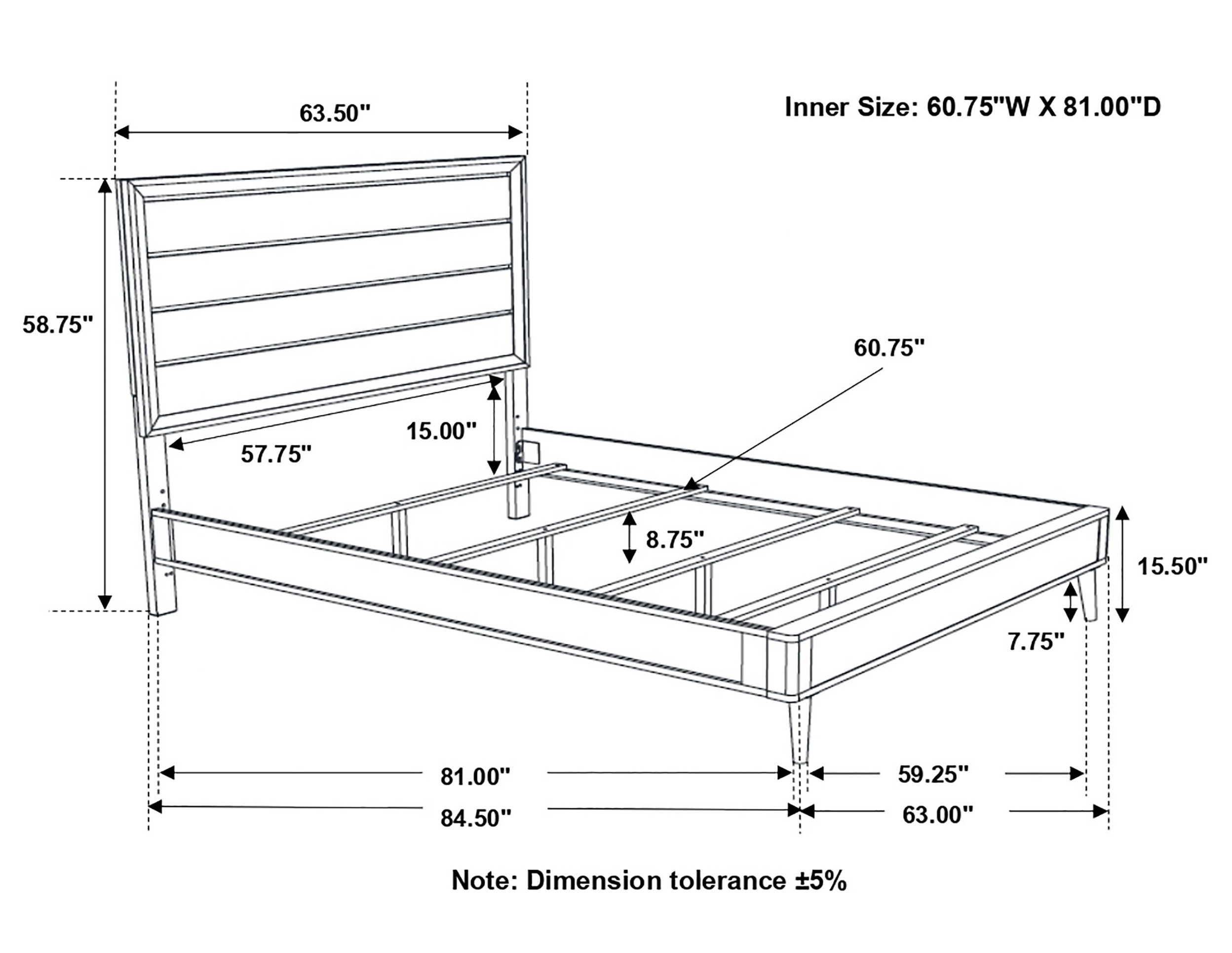 Ramon Wood Panel Bed