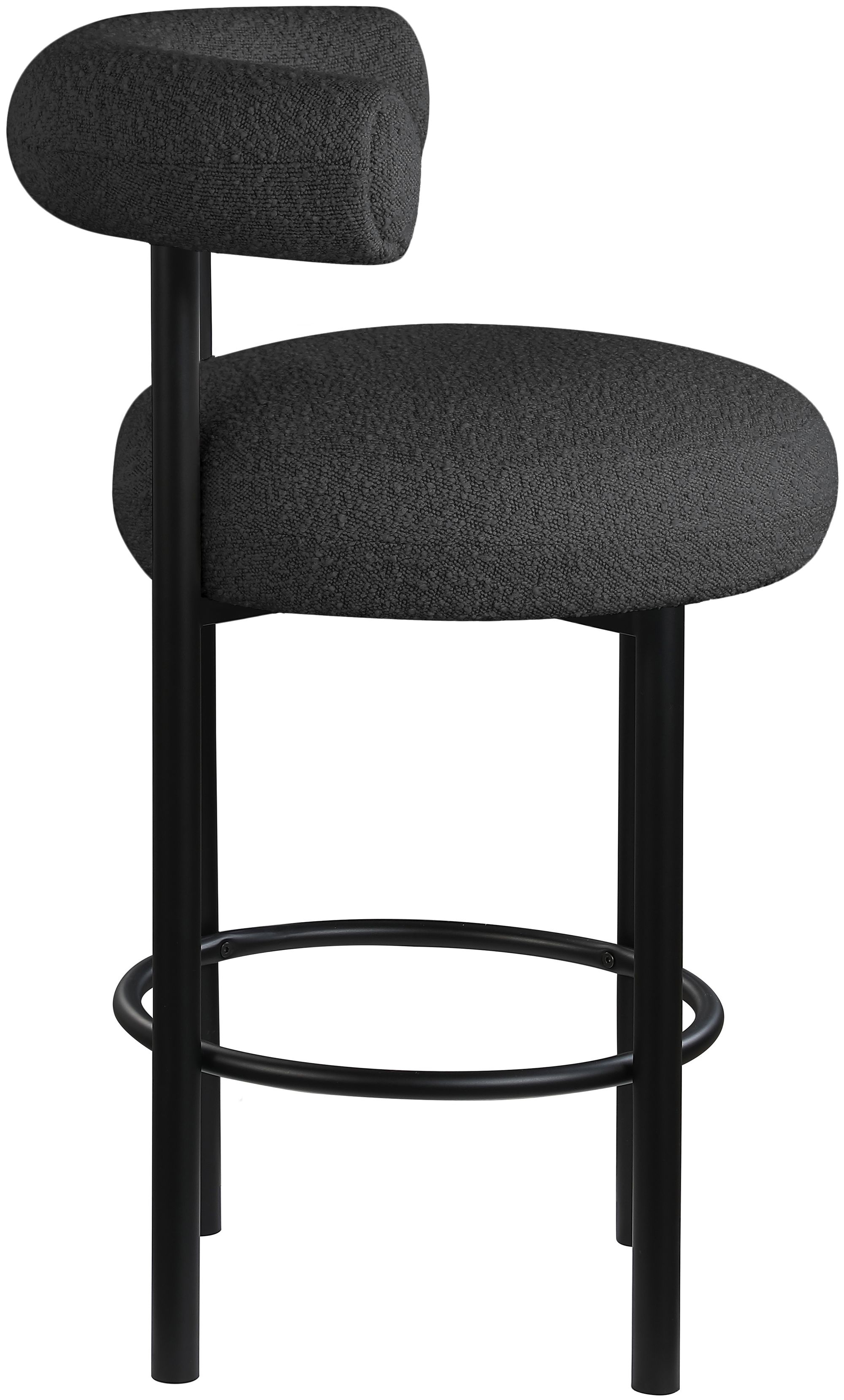 Bordeaux Boucle Fabric Stool