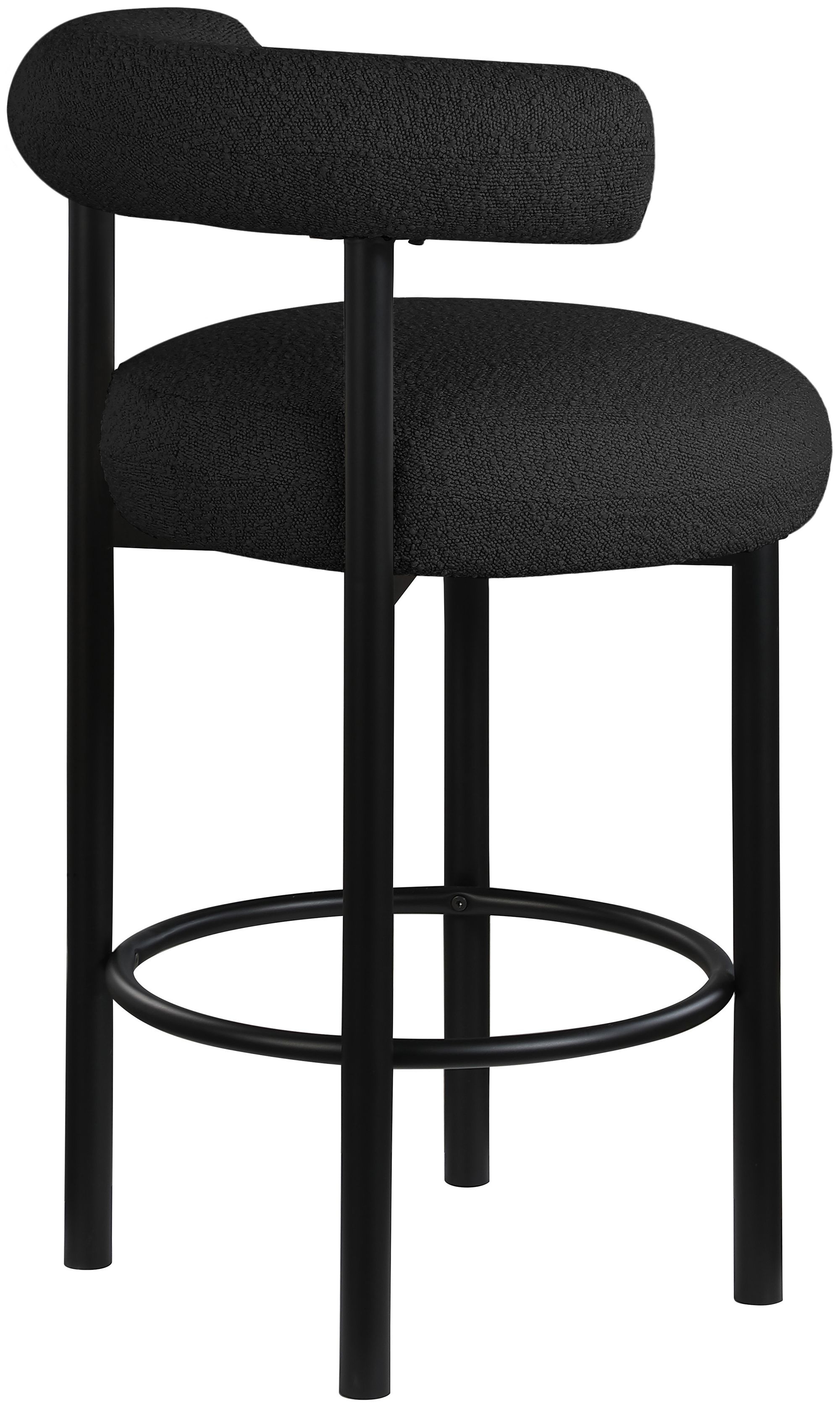 Bordeaux Boucle Fabric Stool