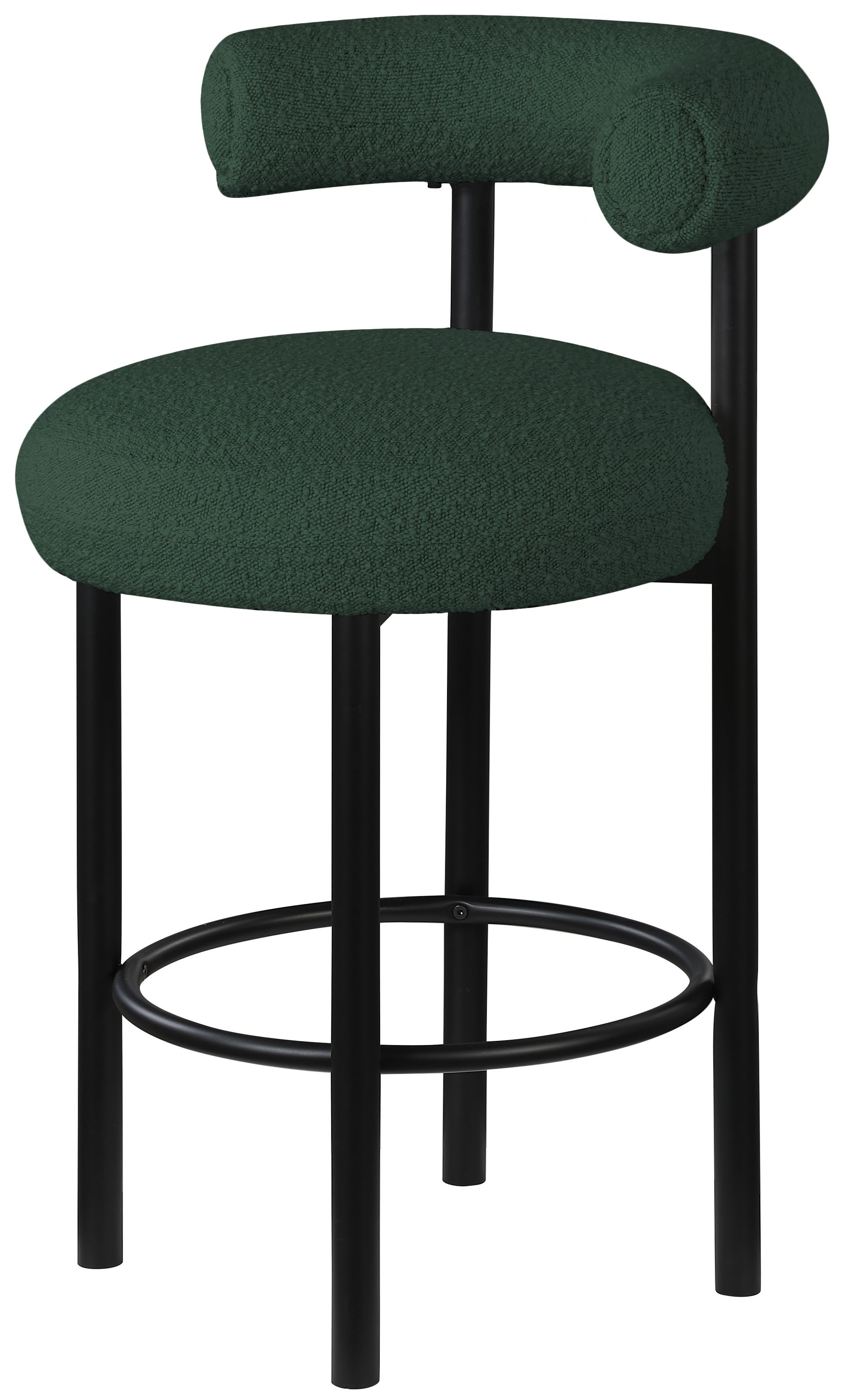 Bordeaux Boucle Fabric Stool
