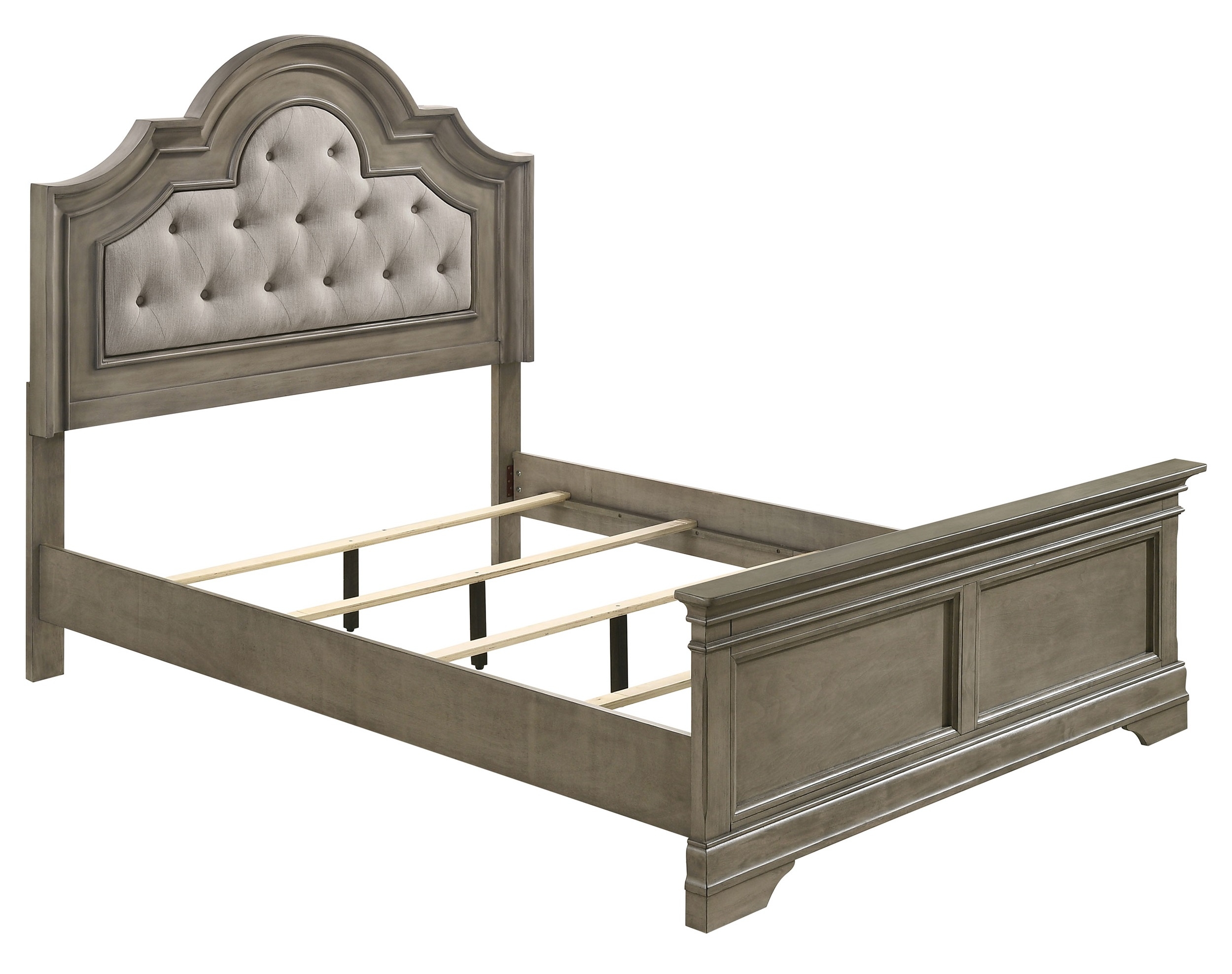 Manchester Fabric/Wood Panel Bed