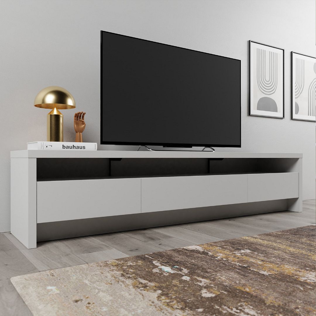 Sylvan 85.43-inch TV Stand w/3-Drawers