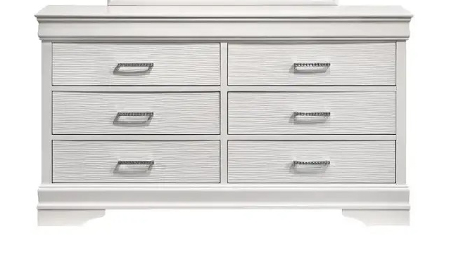 SM Sophie Wood/Fabric Bedroom Set w/Led