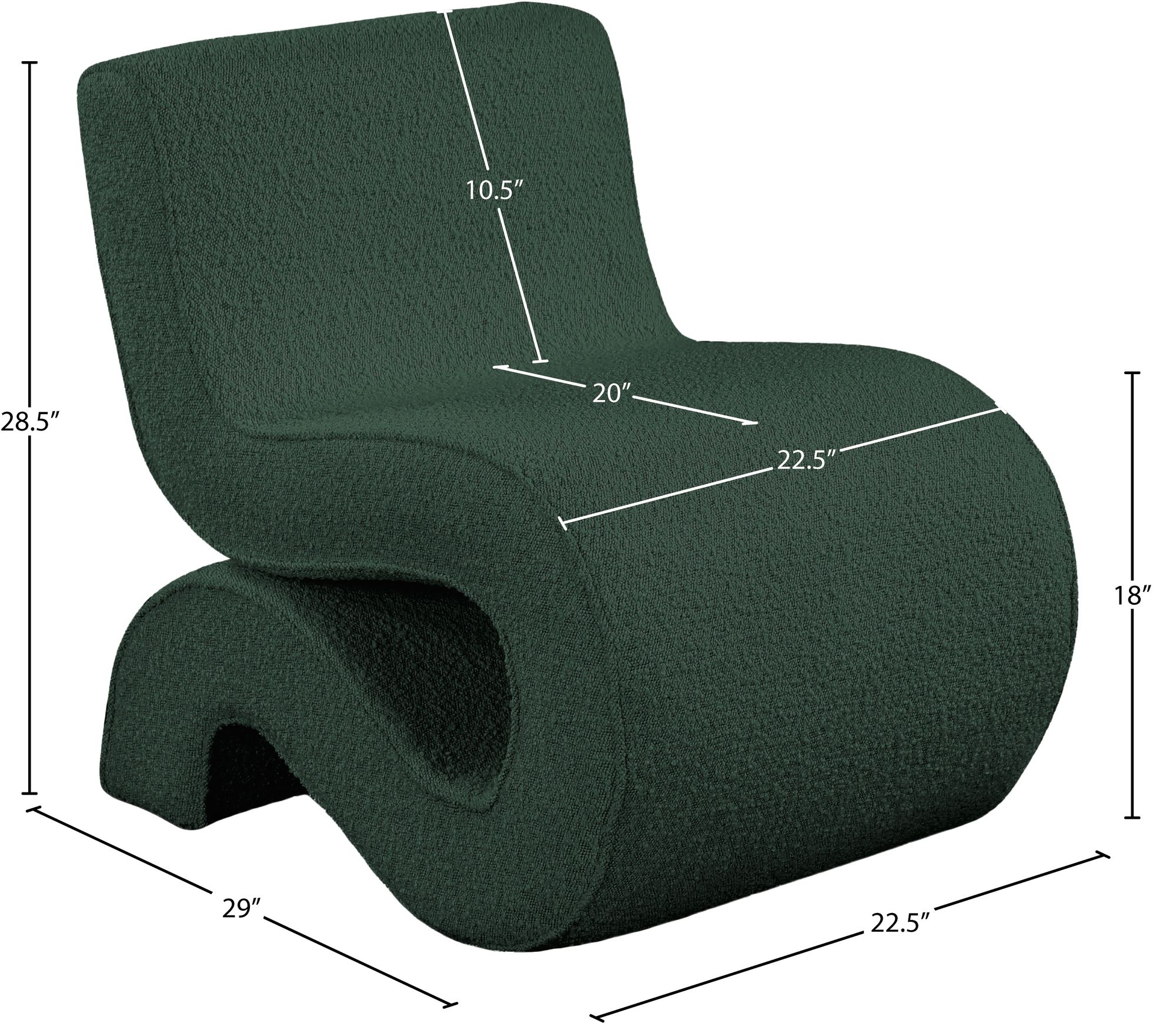 Desiree Boucle Fabric Accent Chair
