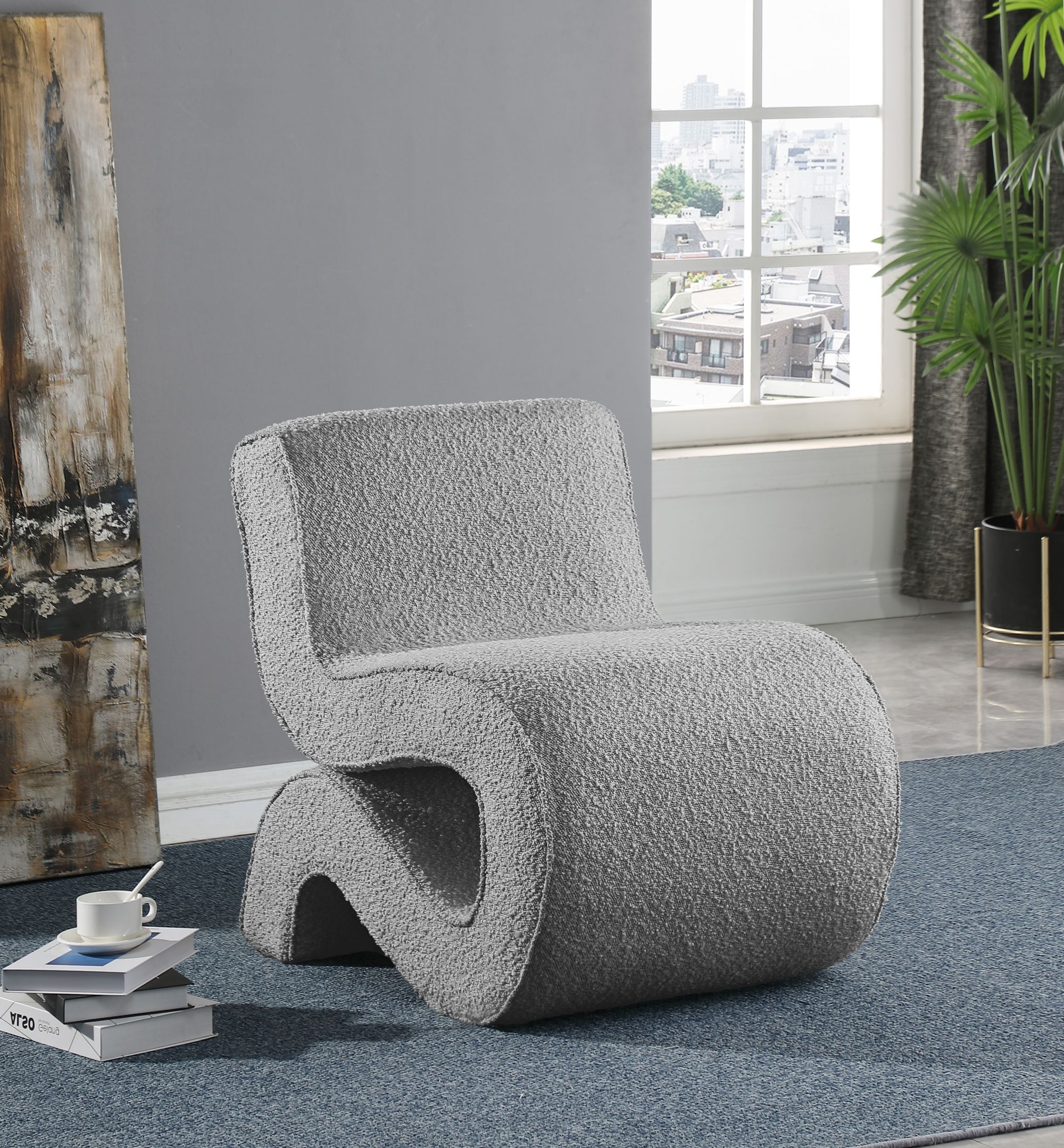 Desiree Boucle Fabric Accent Chair