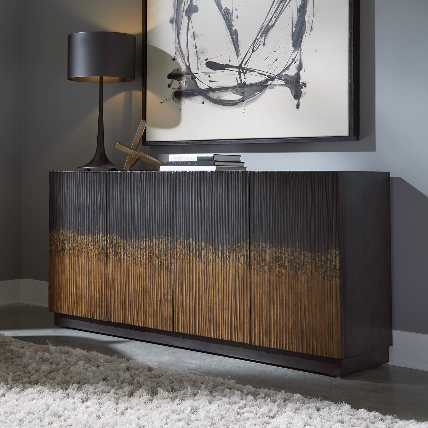 Fiore MDF Accent Cabinet w/4 Doors