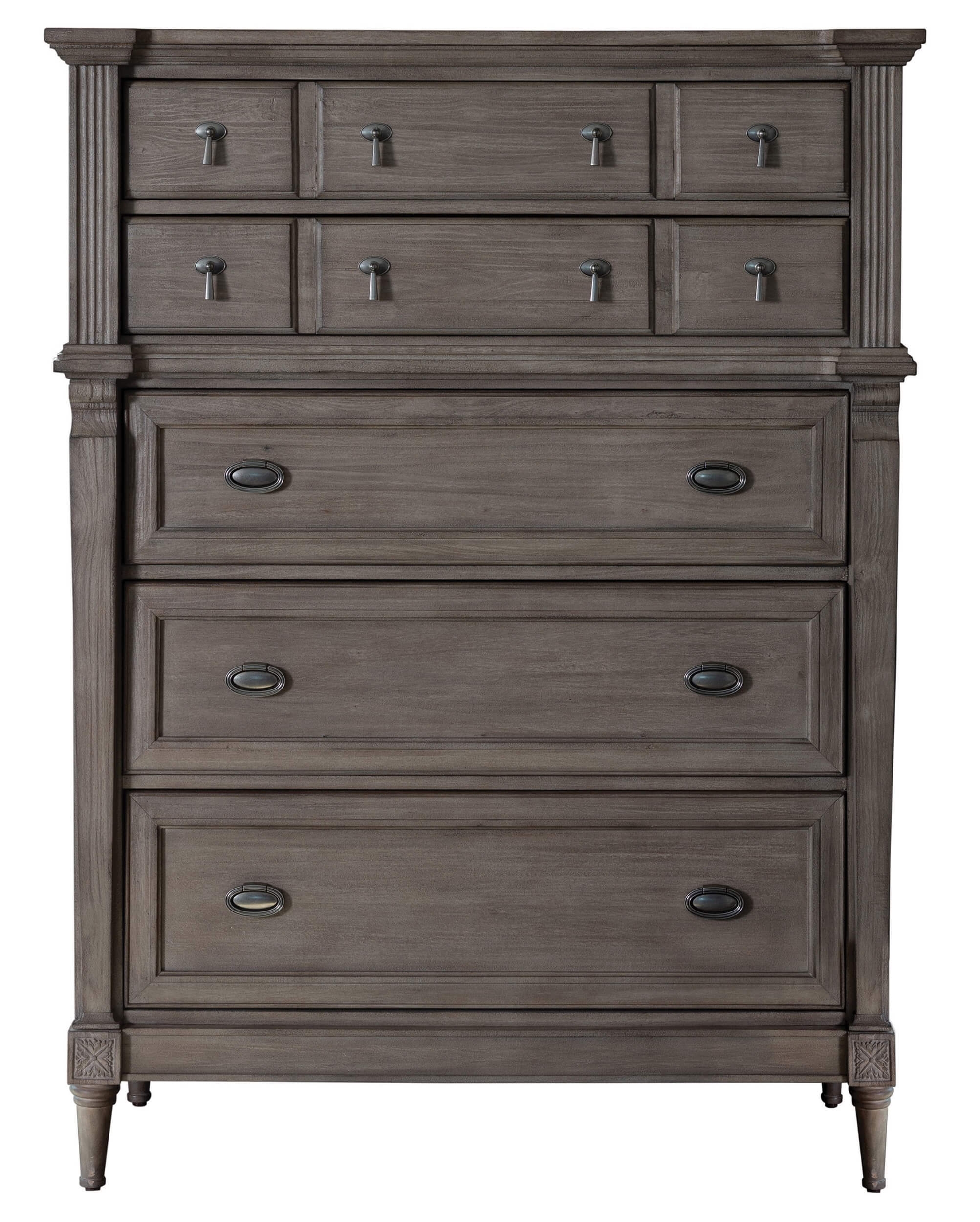 Alderwood Velvet/Wood Panel Bedroom Set