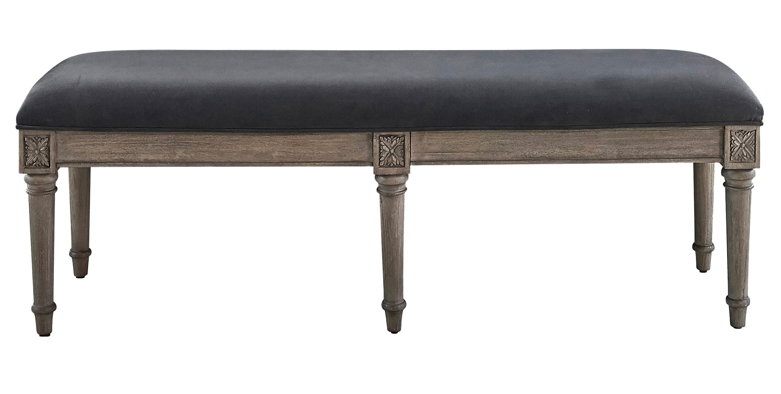 Alderwood Velvet/Wood Panel Bedroom Set