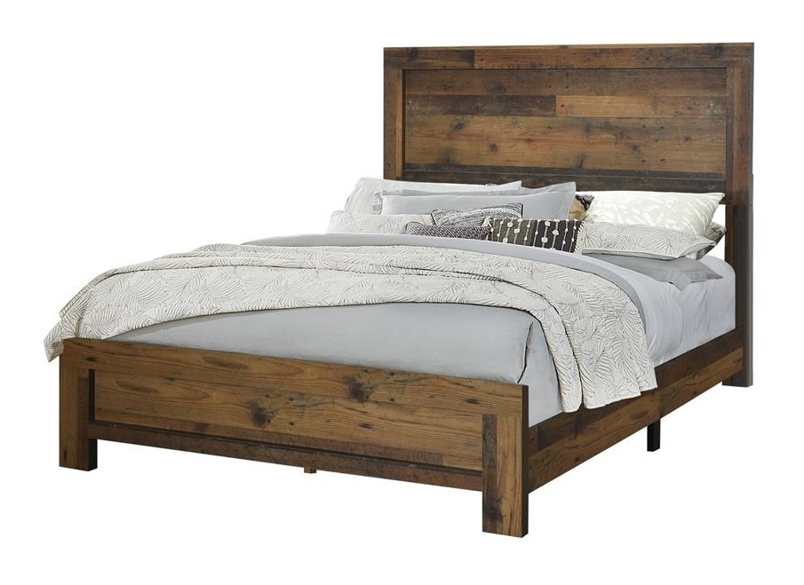 Sidney 3D Paper Veneer Panel Bed, Eastern King Size
