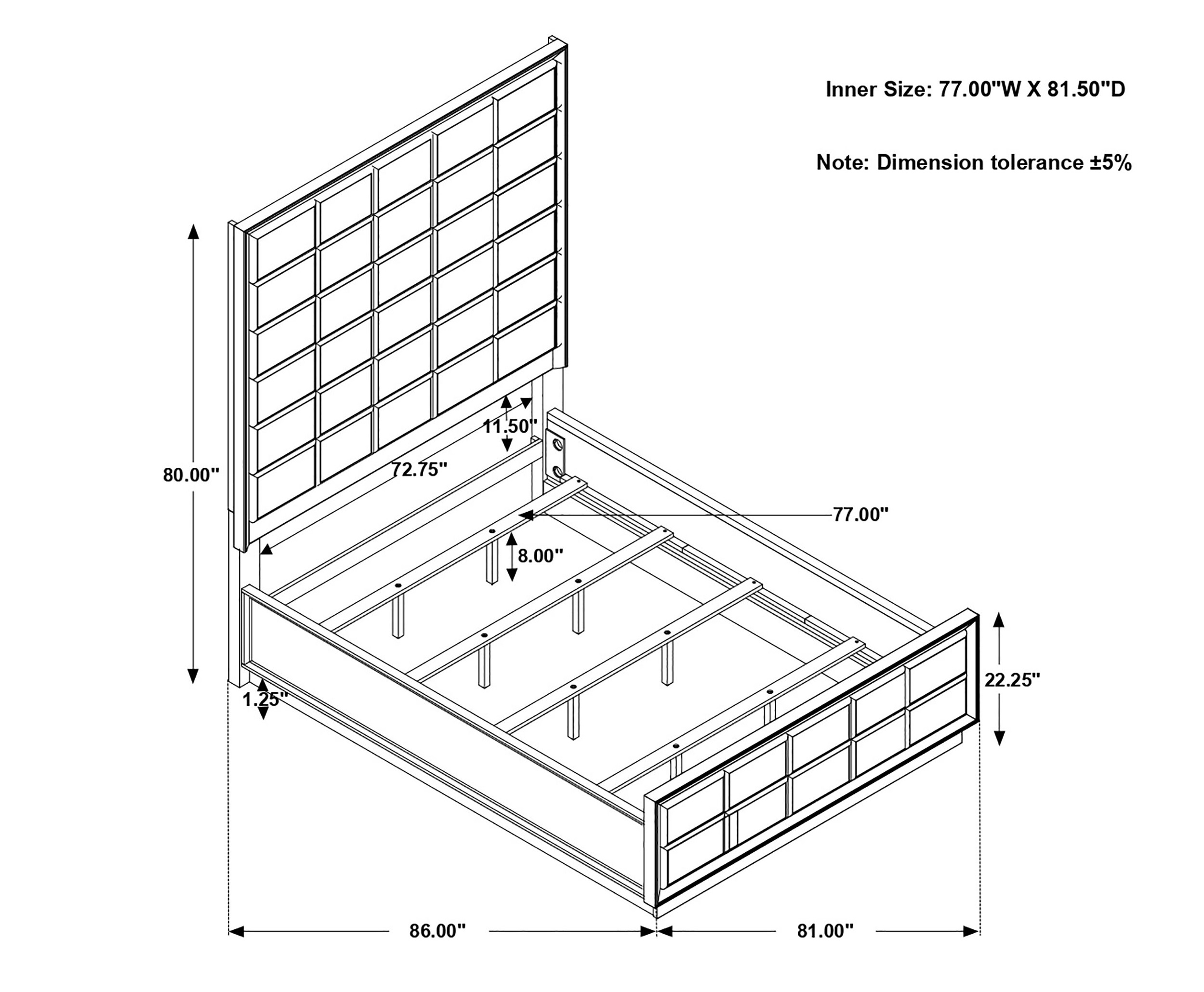 Durango Fabric/Wood Bed
