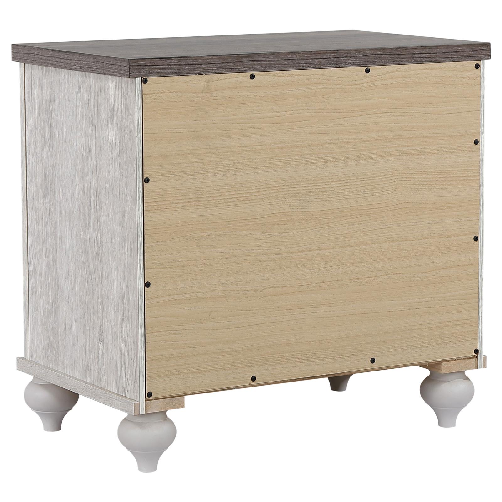 Stillwood 3D Paper Veneer Nightstand w/2 Drawers