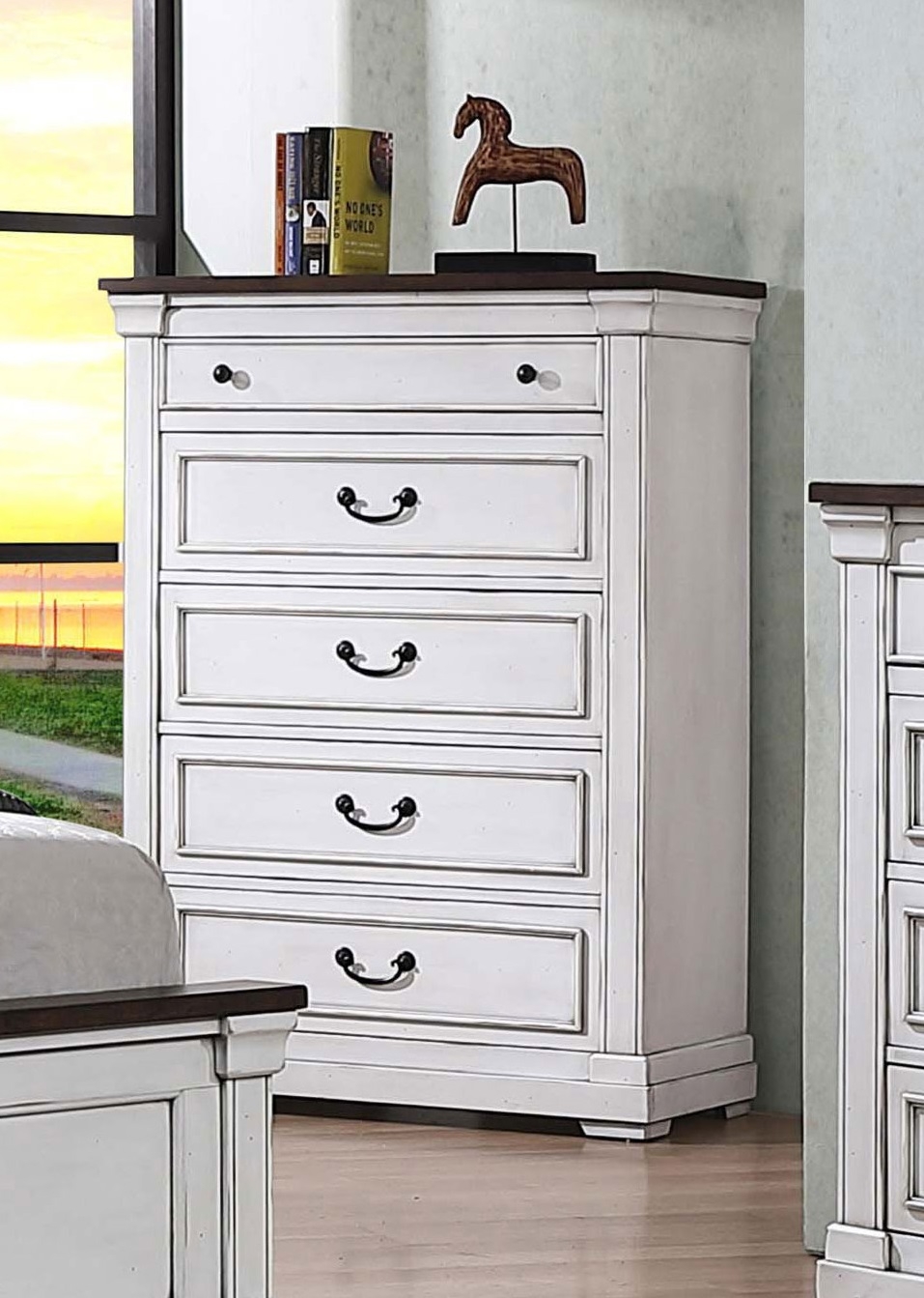 Hillcrest Wood Chest w/5 Drawers