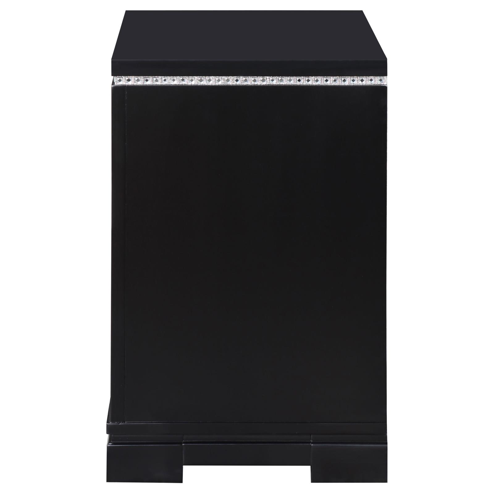 Coppola Wood Nightstand w/2 Drawers & Dual USB