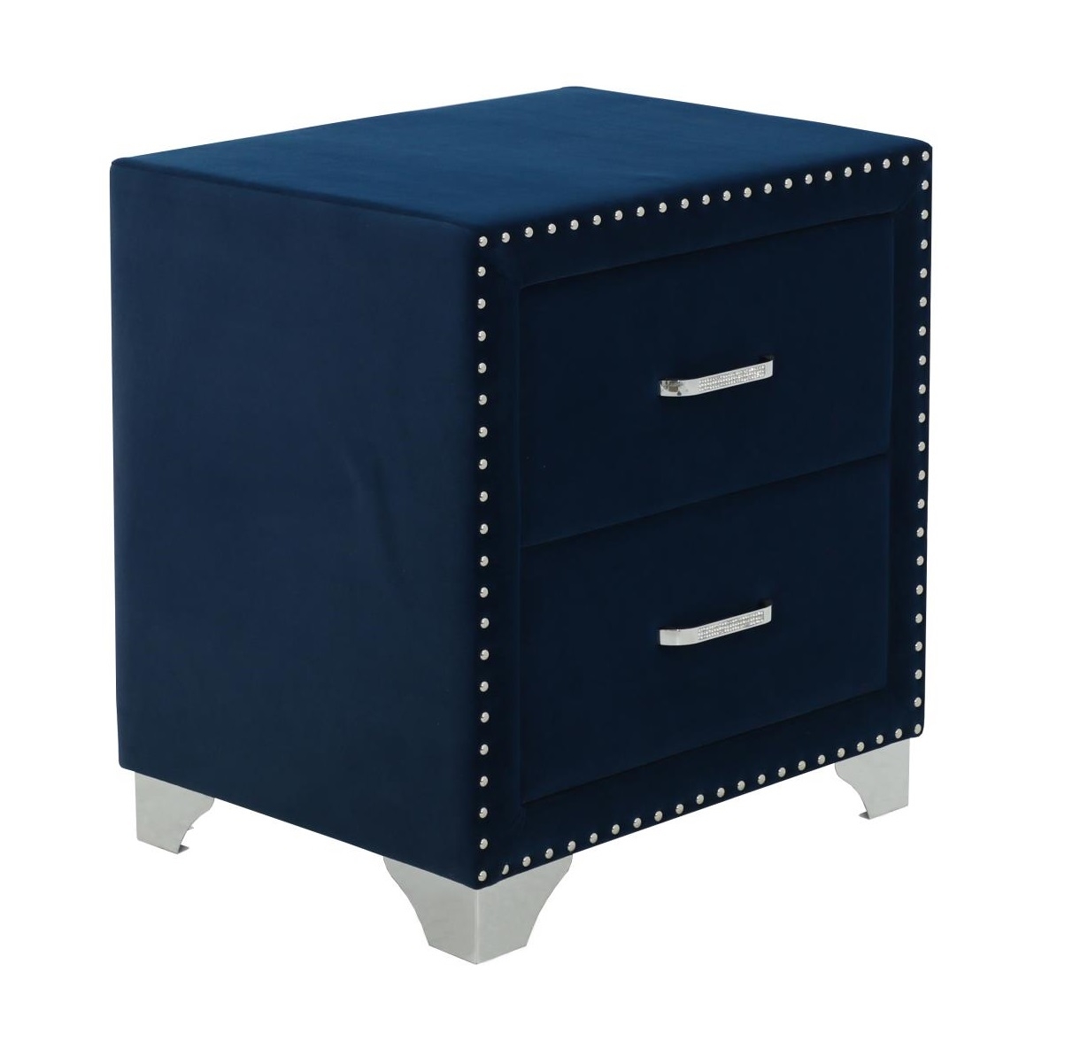 Melody Velvet Nightstand w/2 Drawers