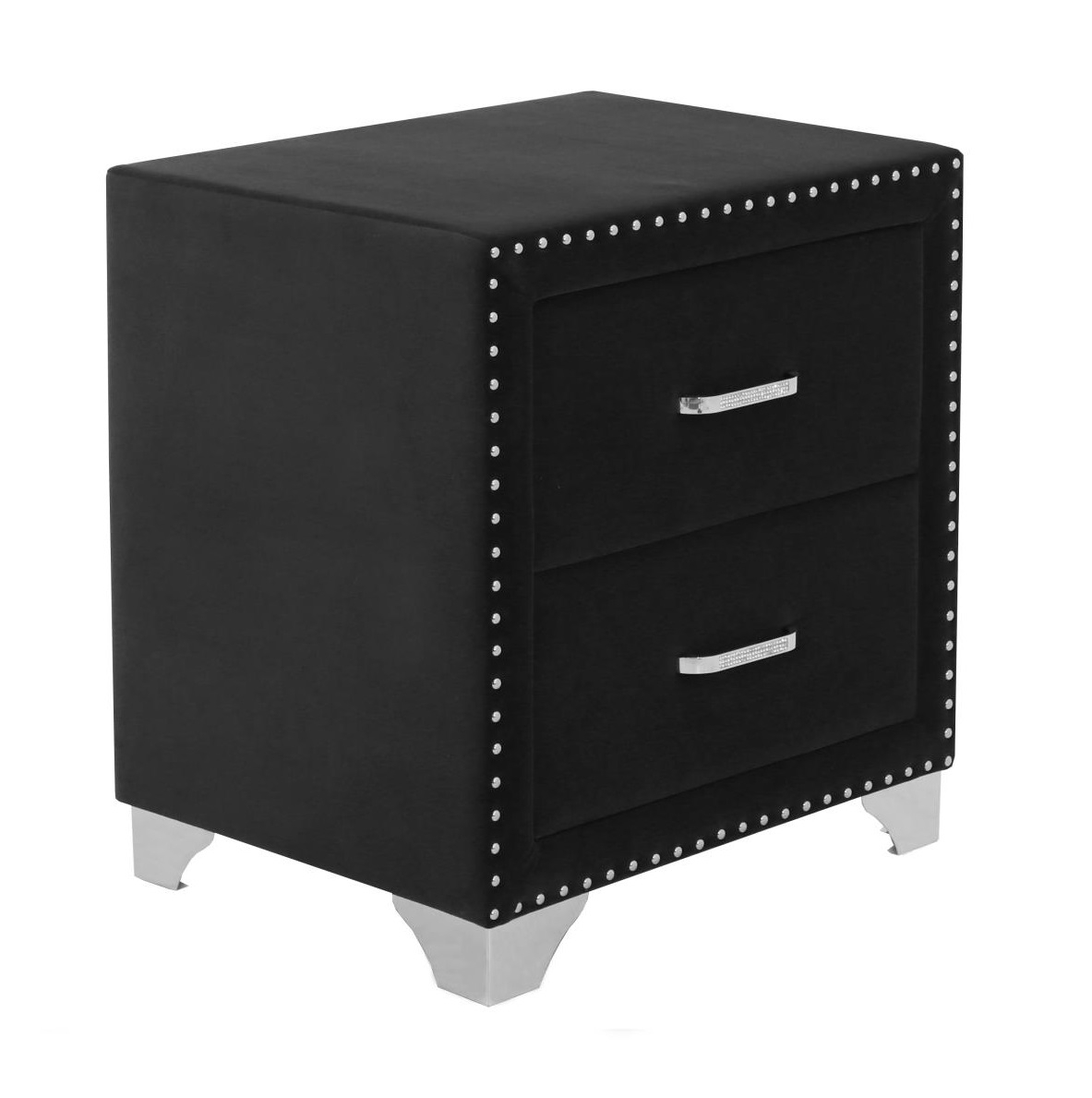 Melody Velvet Nightstand w/2 Drawers