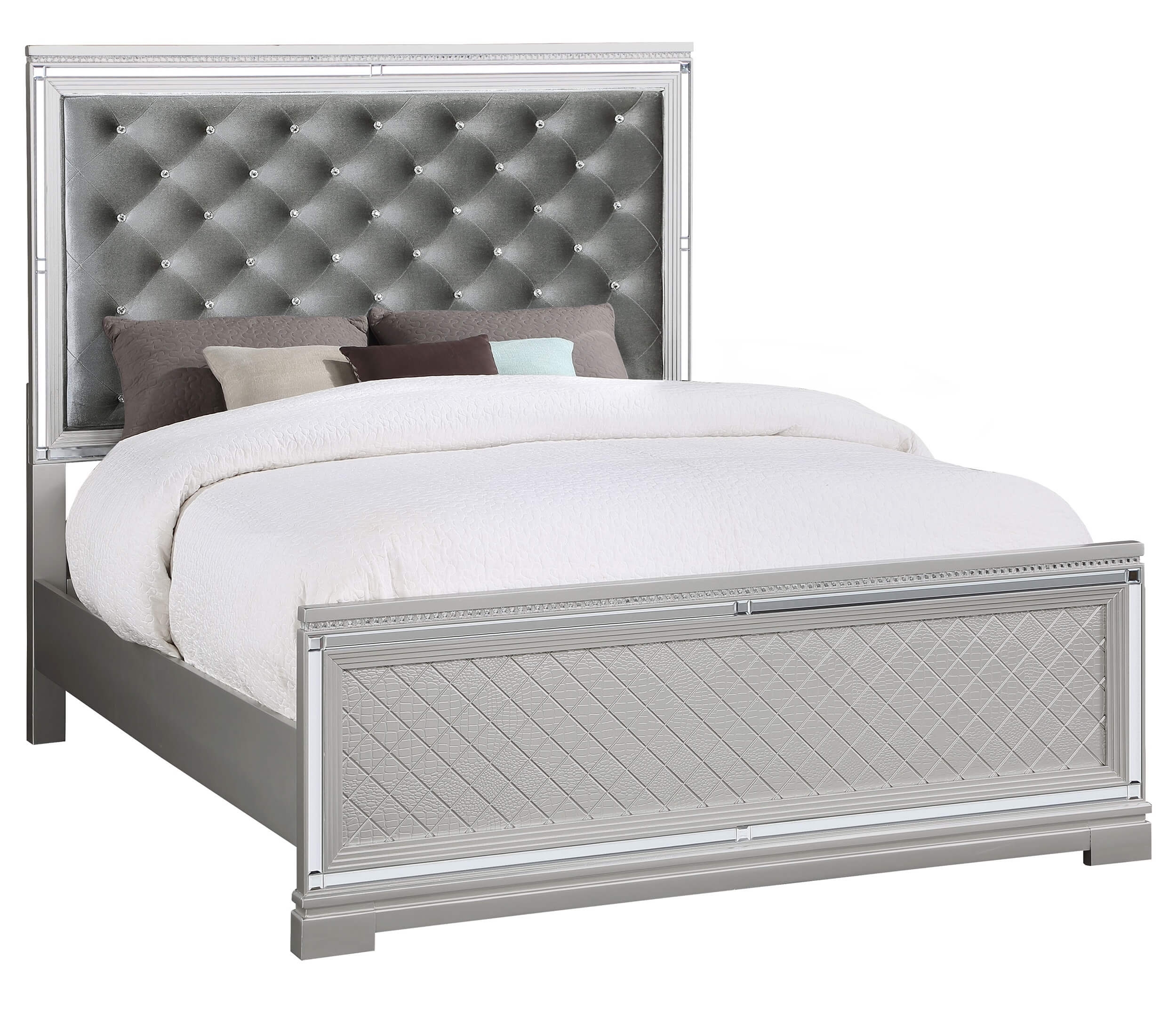 Eleanor Velvet Tufted Panel Bed