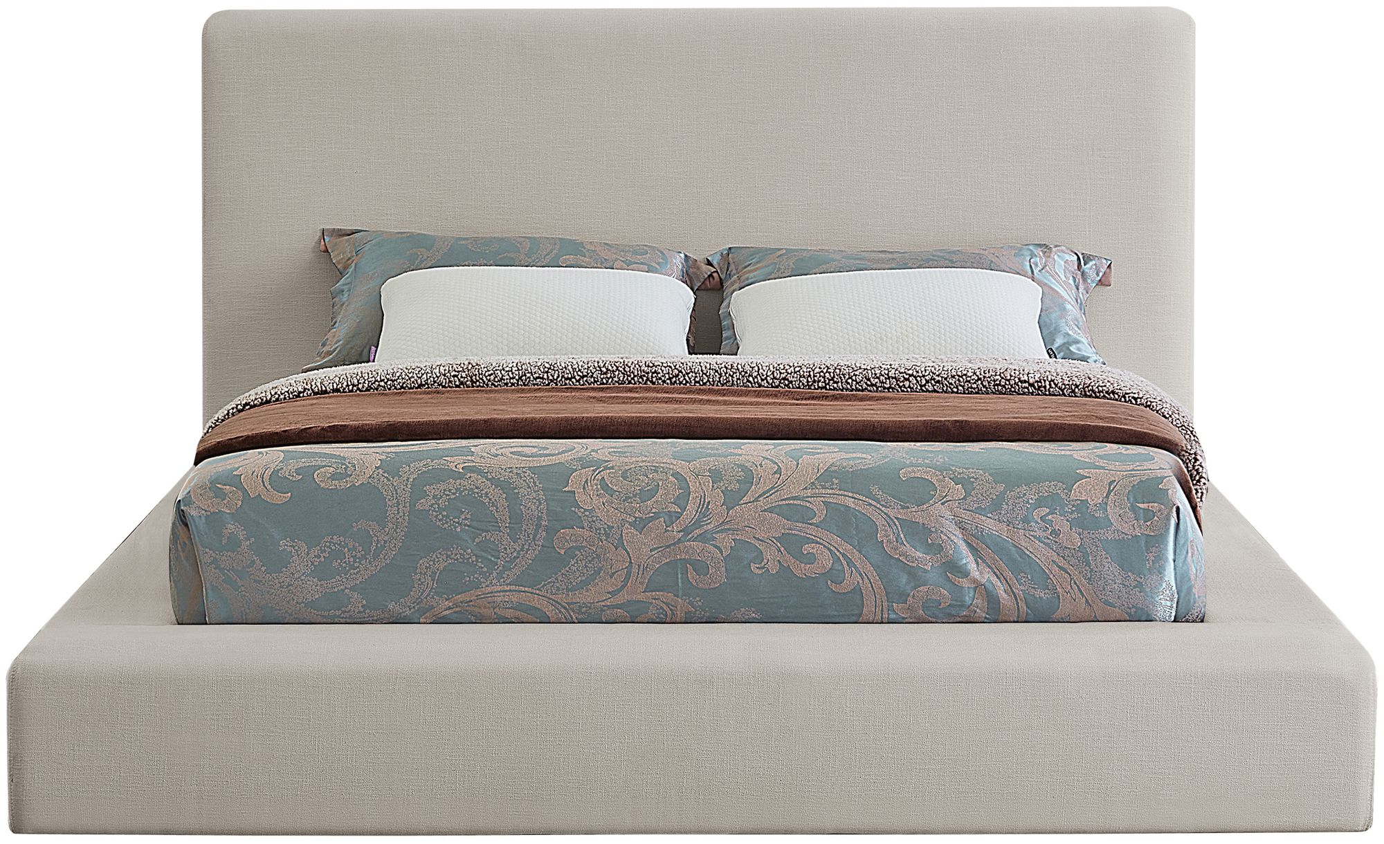 Devin Linen Fabric Full Size Bed