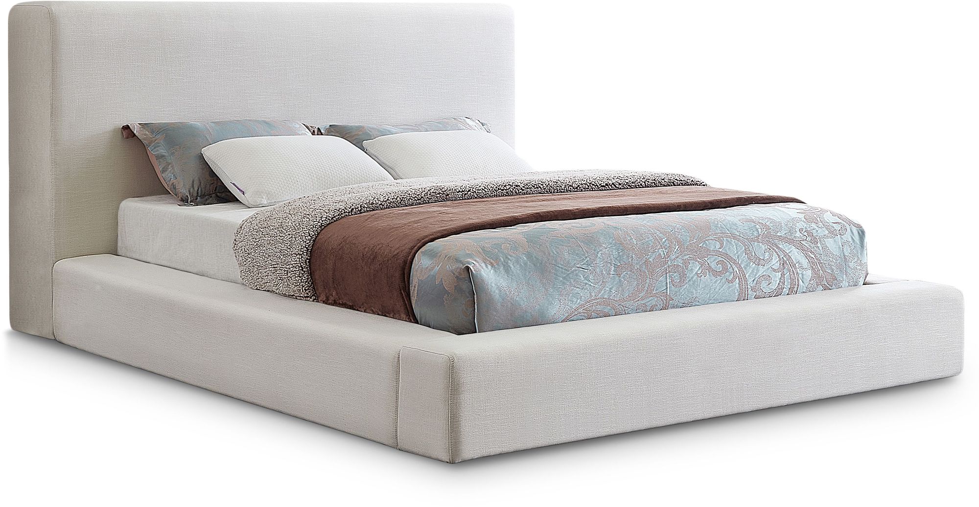 Devin Linen Fabric Full Size Bed