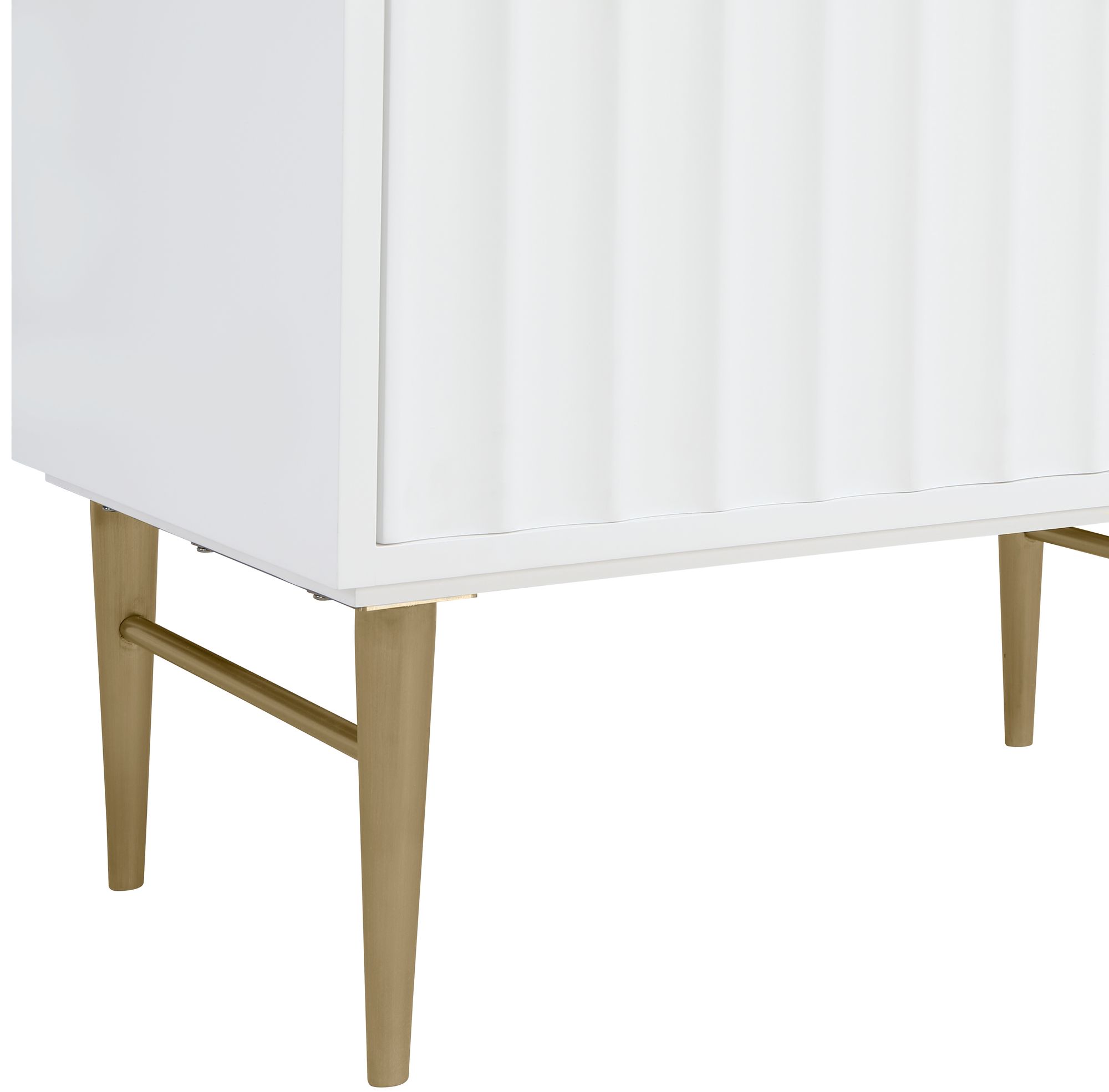 Modernist 30" Quartz  & Wood Veneer Single Bathroom Vanity with Brushed Gold Legs & Ceramic Sink