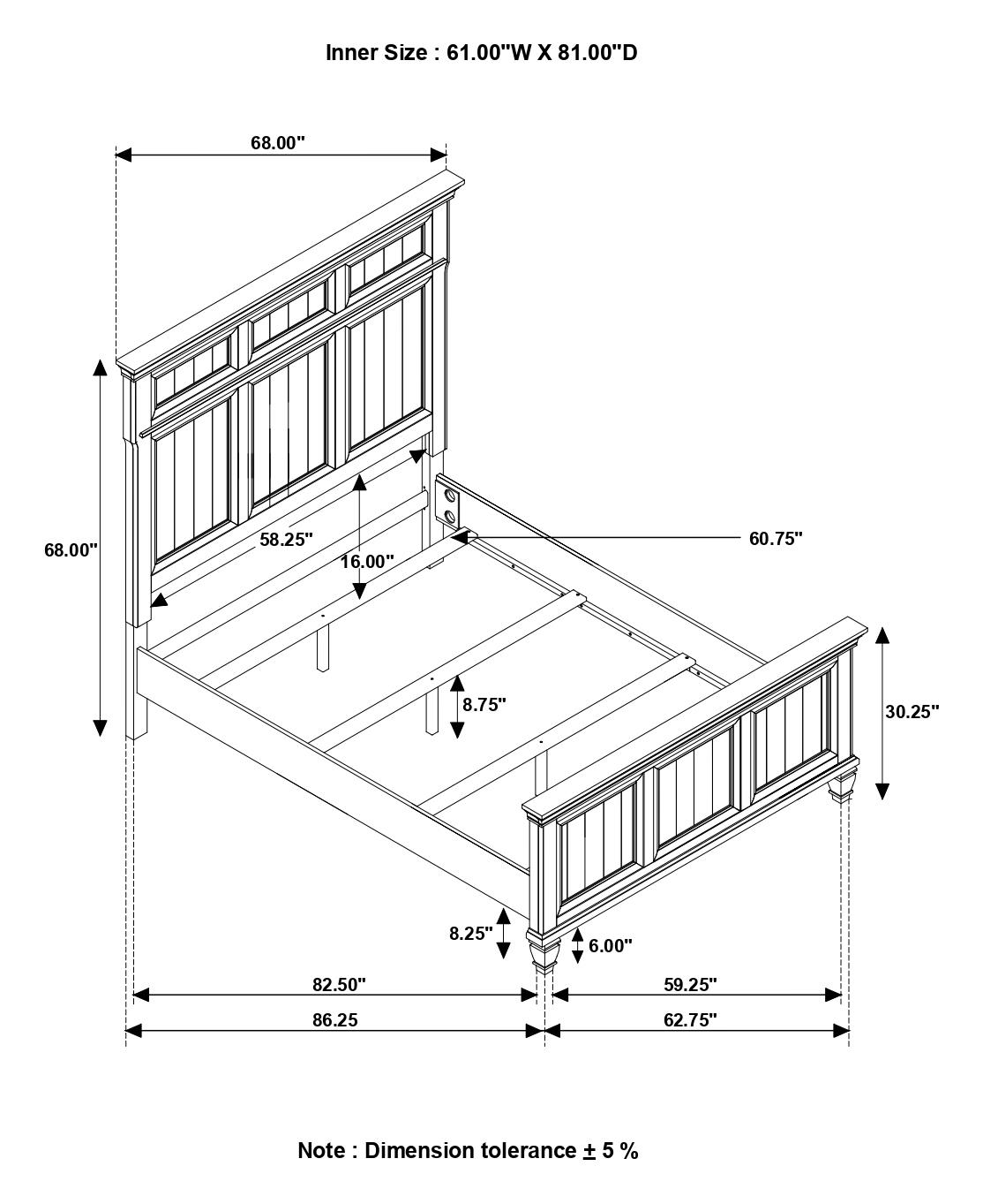 Avenue Wood Panel Bedroom Set