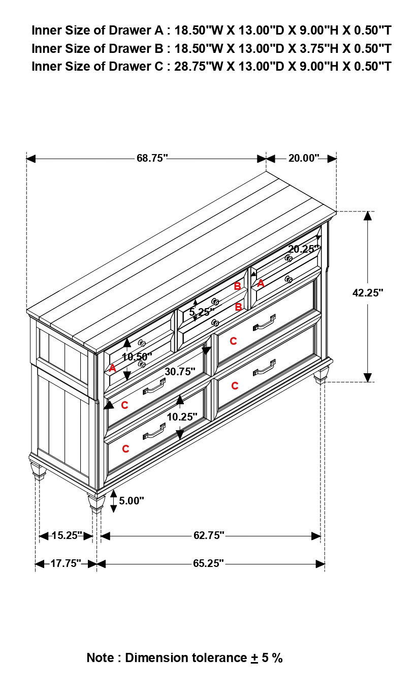Avenue Wood Panel Bedroom Set
