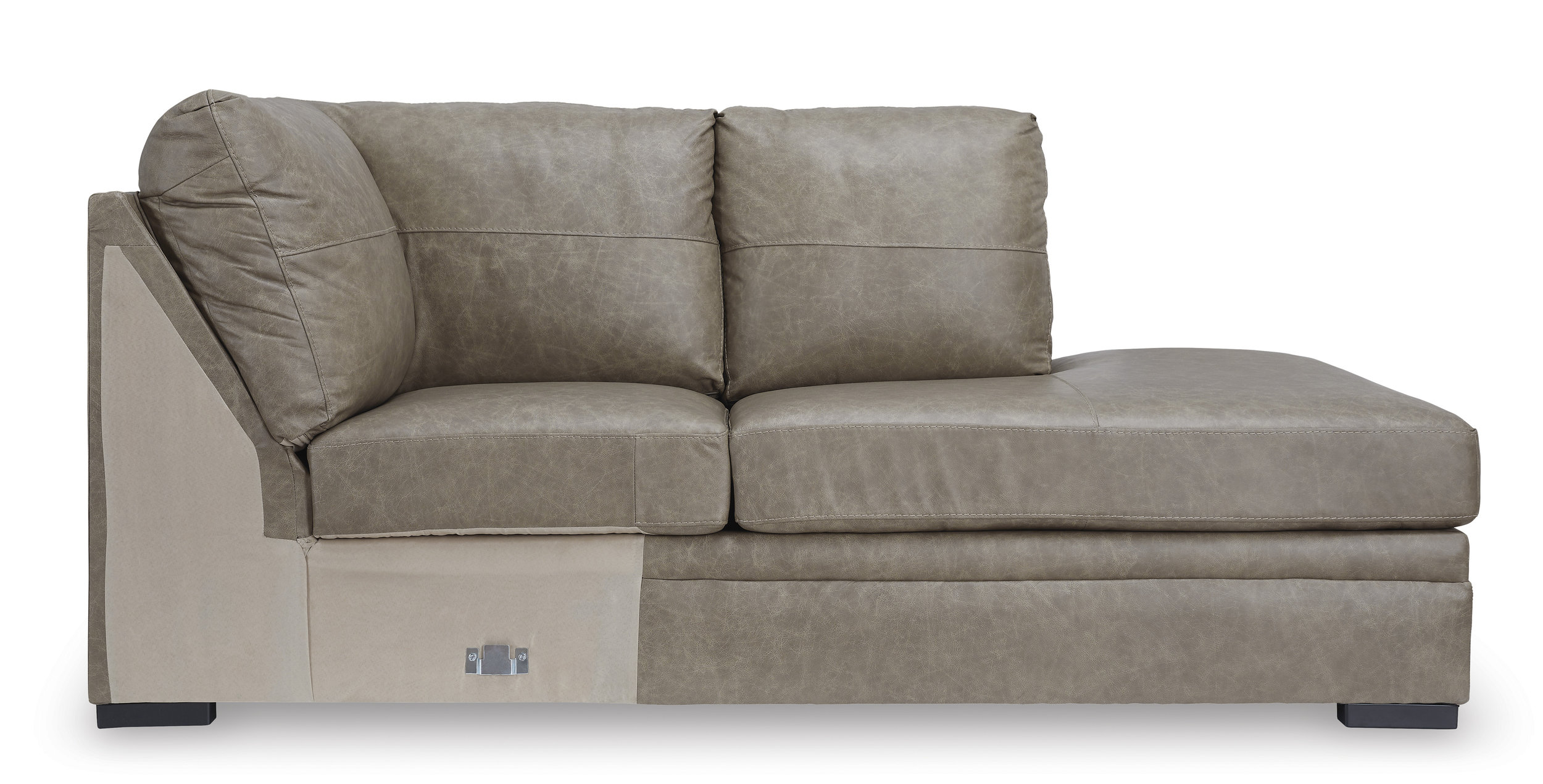Amuleto Leather Right 2-Piece Sectional w/Chaise