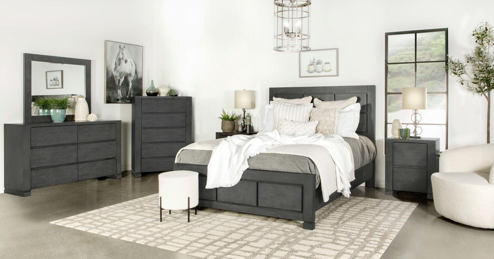 Lorenzo Wood Panel Bed, California King Size