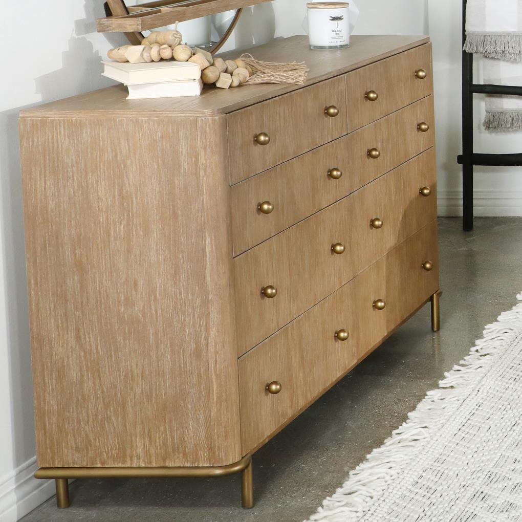 Arini Wood Double Dresser w/8 Drawers