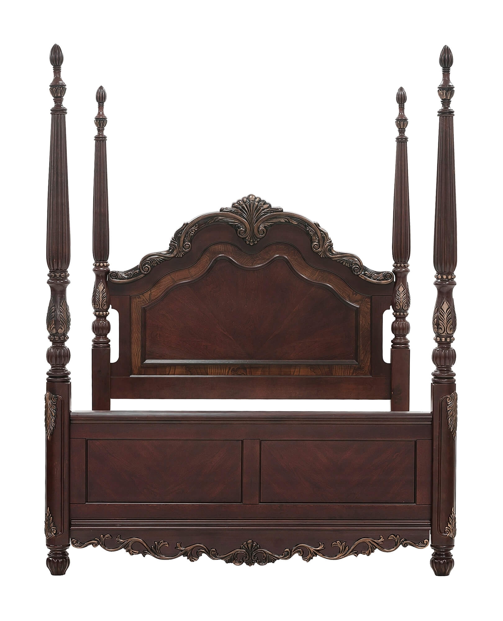 Deryn Park Wood/Wood Veneer Poster Bedroom Set