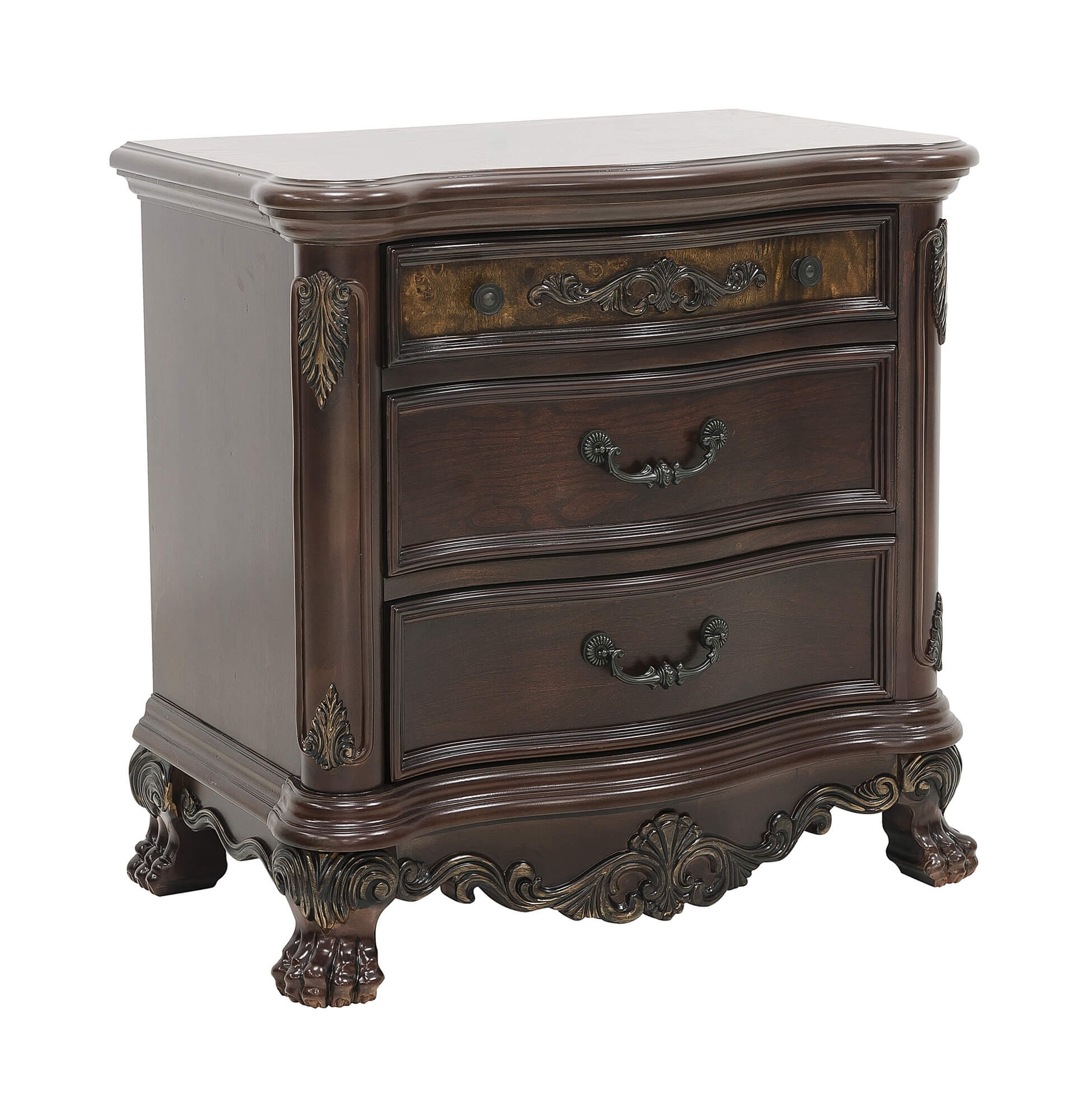 Deryn Park Wood/Wood Veneer Sleigh Bedroom Set