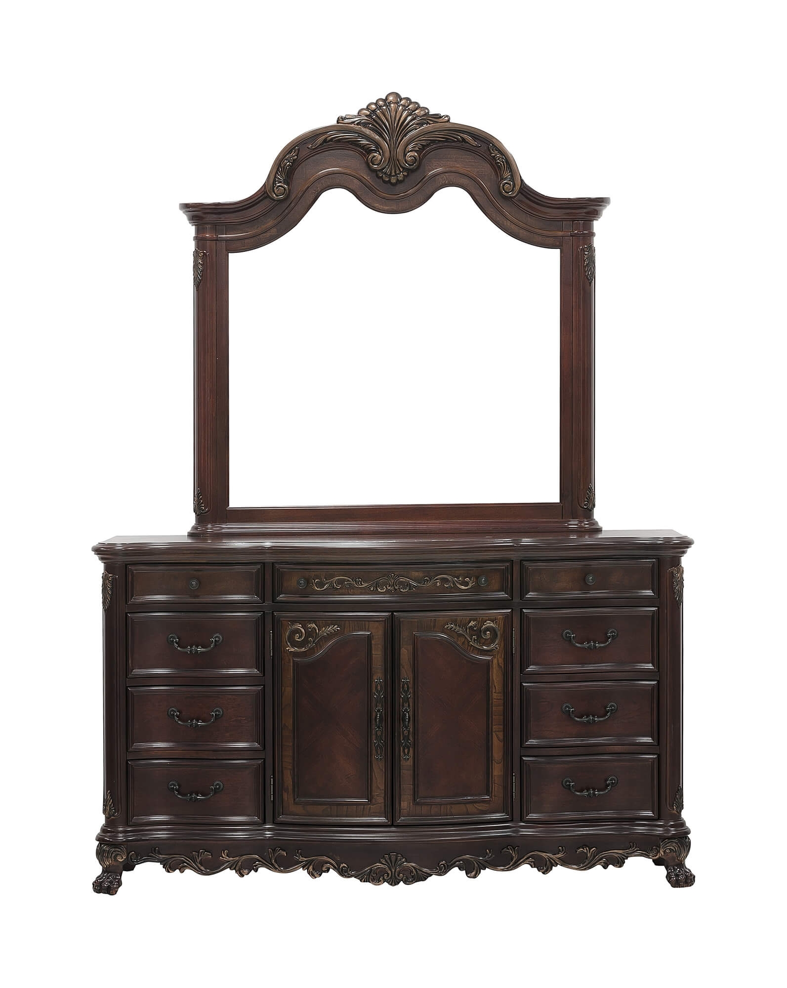 Deryn Park Wood/Wood Veneer Poster Bedroom Set