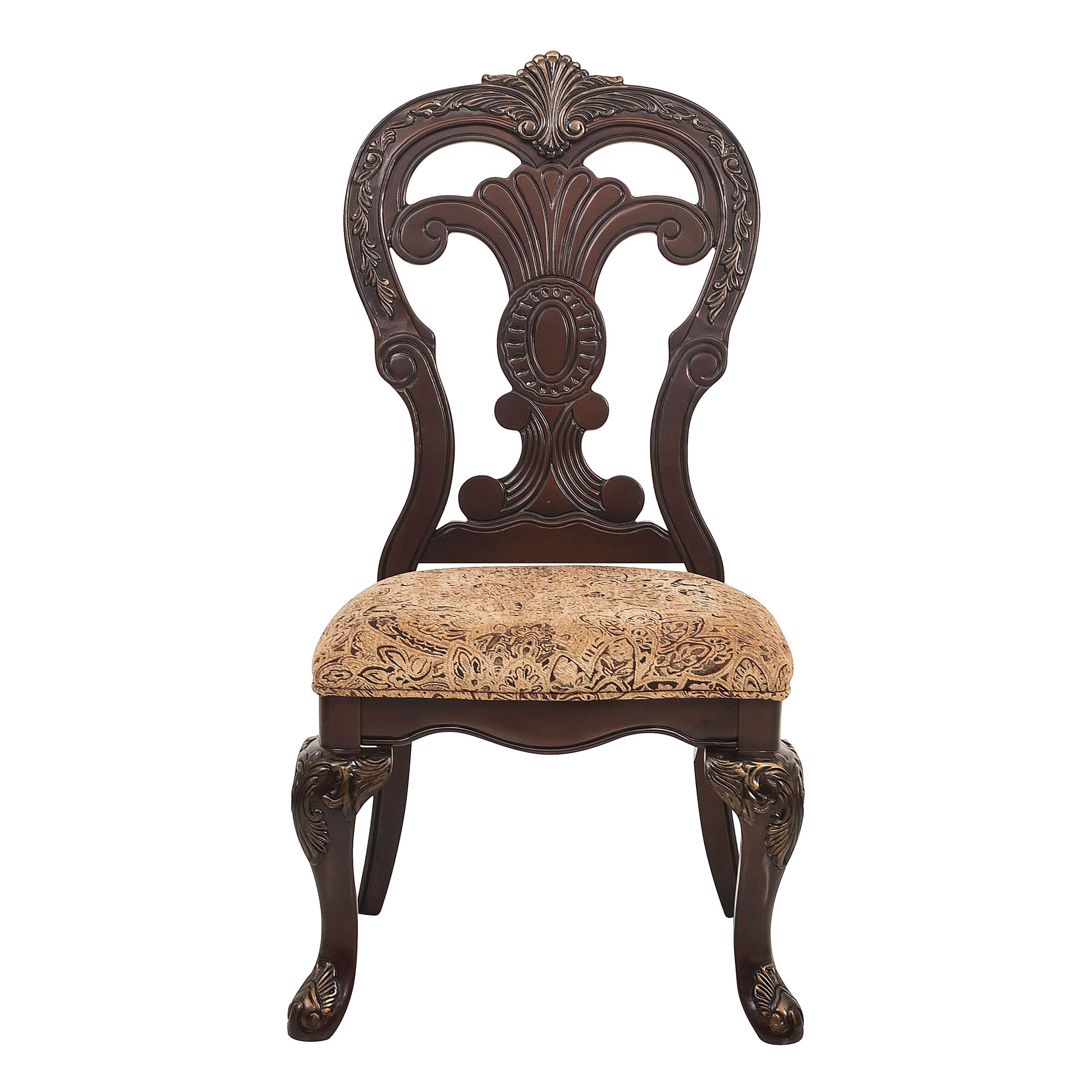 Deryn Park Antique Fabric/Wood Dining Chair
