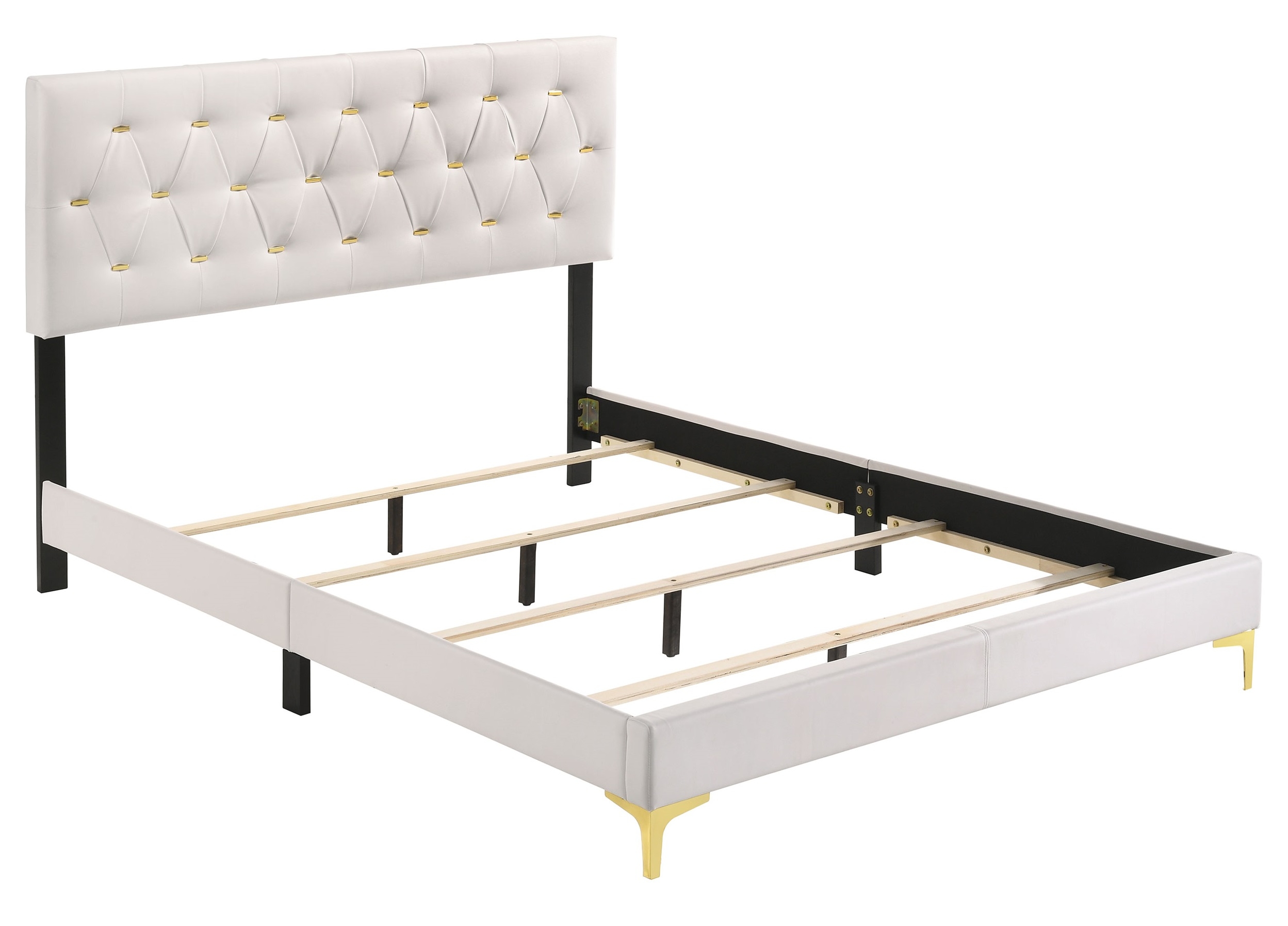 Kendall Leatherette Tufted Panel Bed