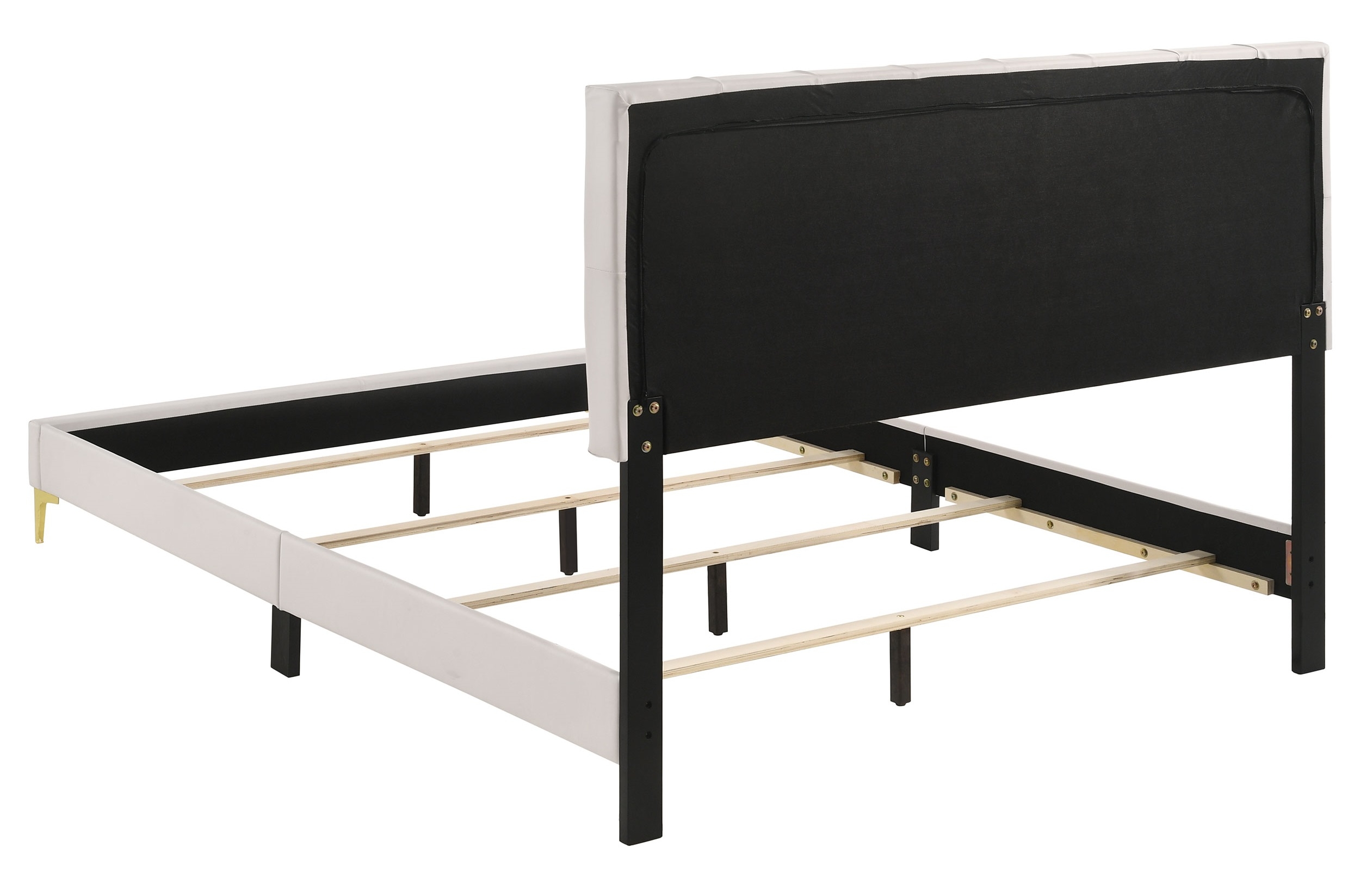Kendall Leatherette Tufted Panel Bed, Queen Size