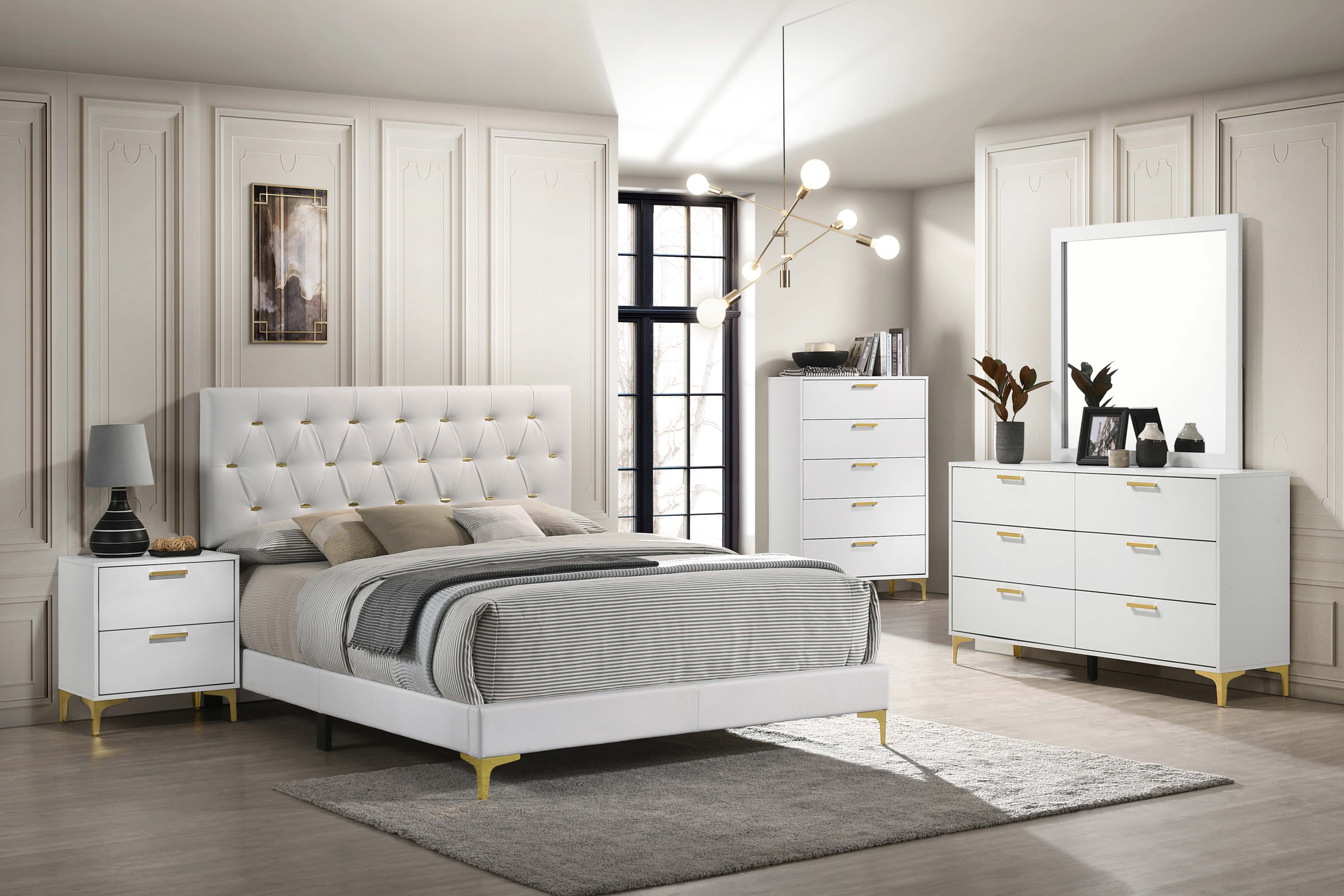Kauffman Wood Eastern King Panel Bed Washed Taupe