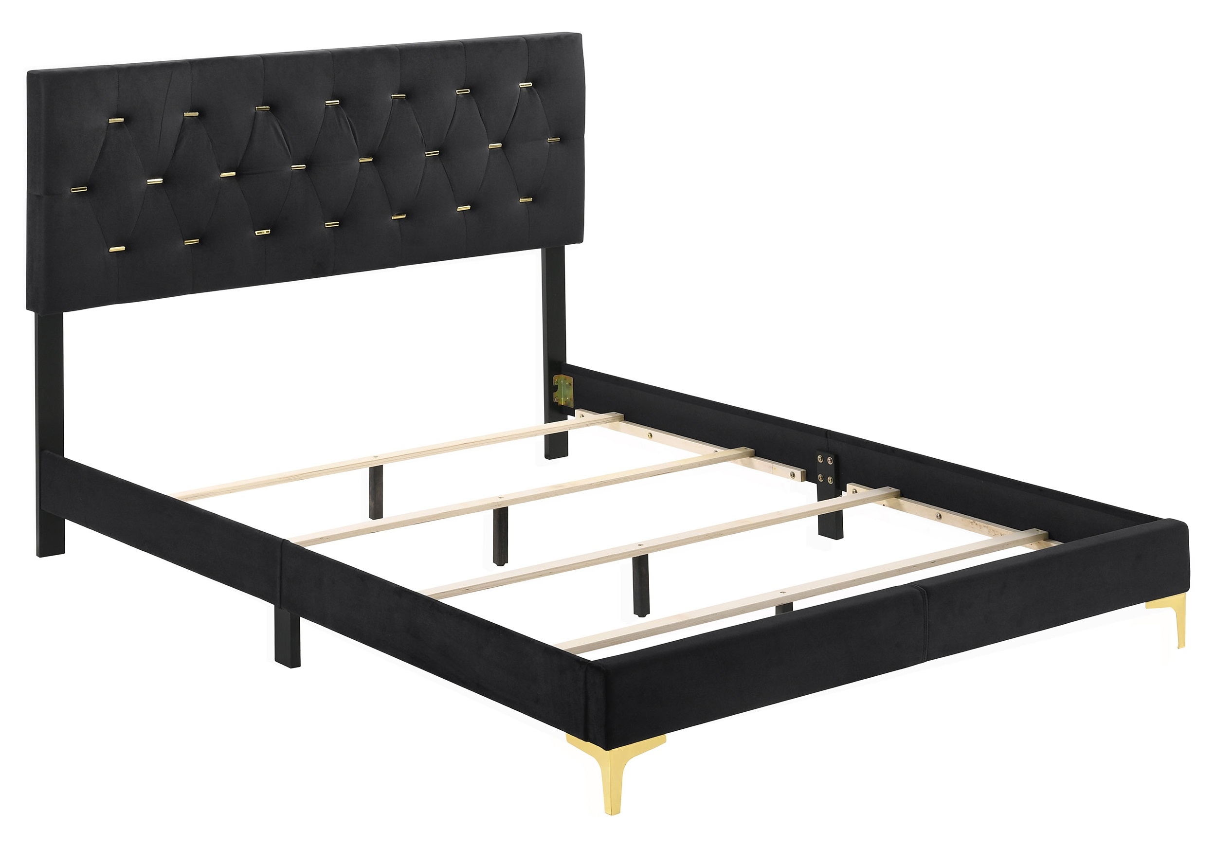 Kendall Leatherette Tufted Panel Bed, Queen Size