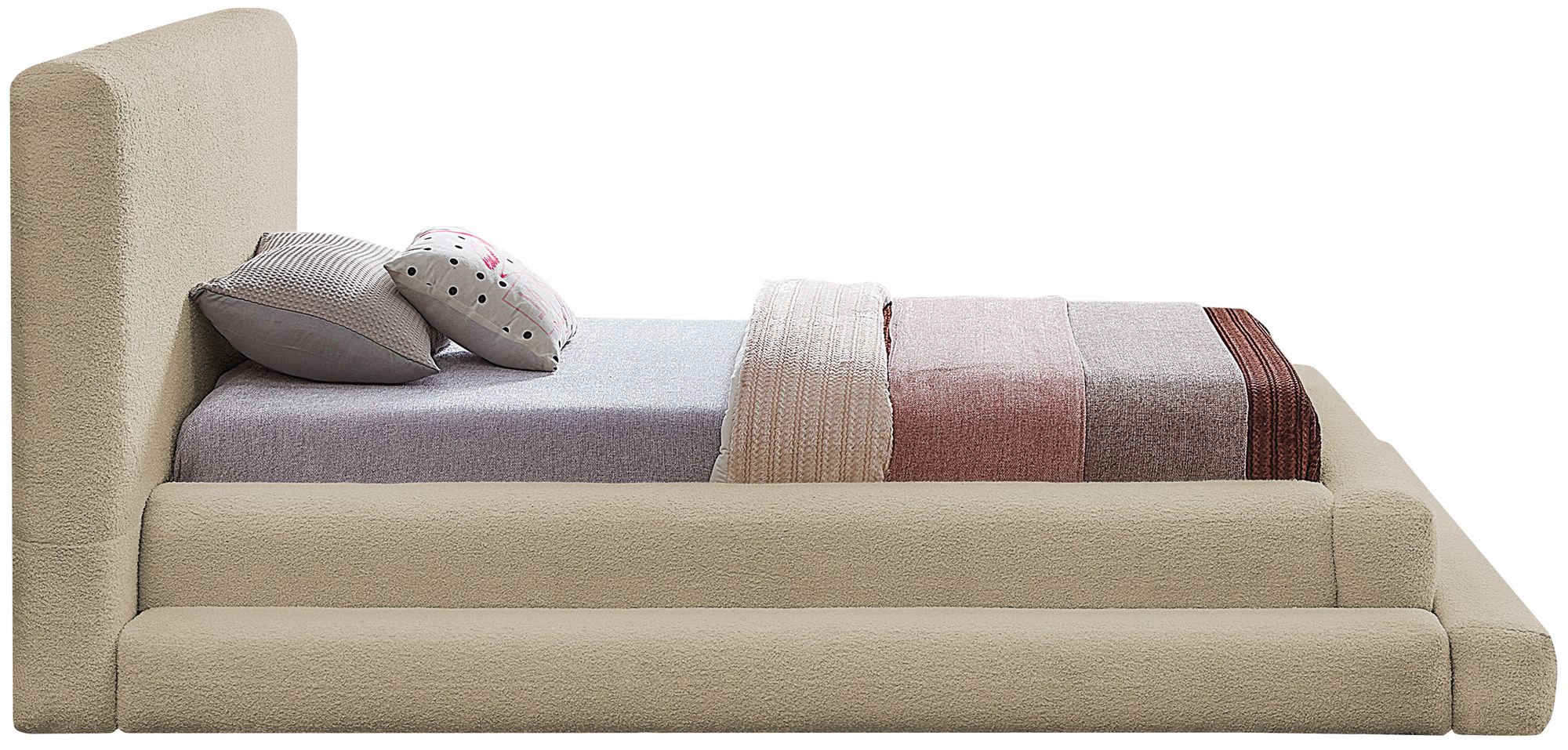 Dane Teddy Fabric Twin Size Bed