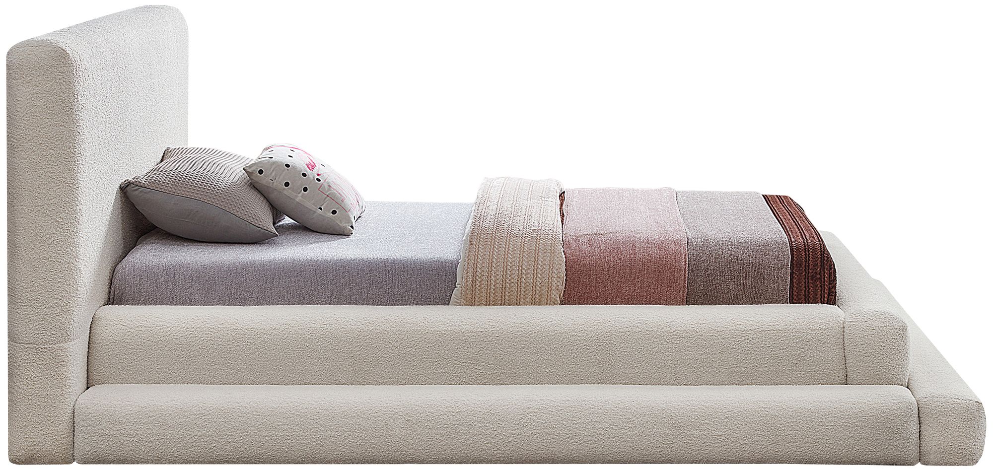 Dane Teddy Fabric Twin Size Bed