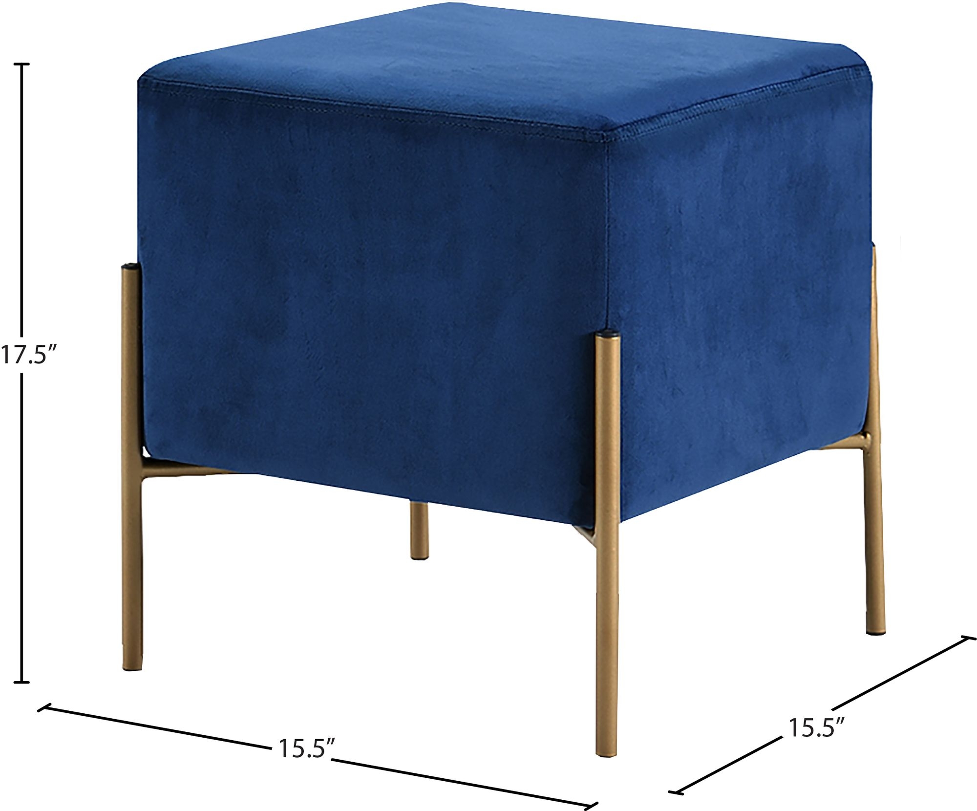 Isla Velvet Ottoman/Stool