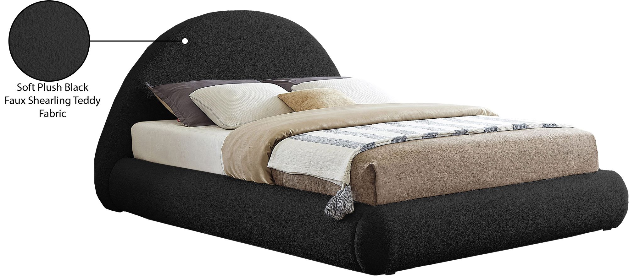 Rudy Teddy Fabric King Size Bed
