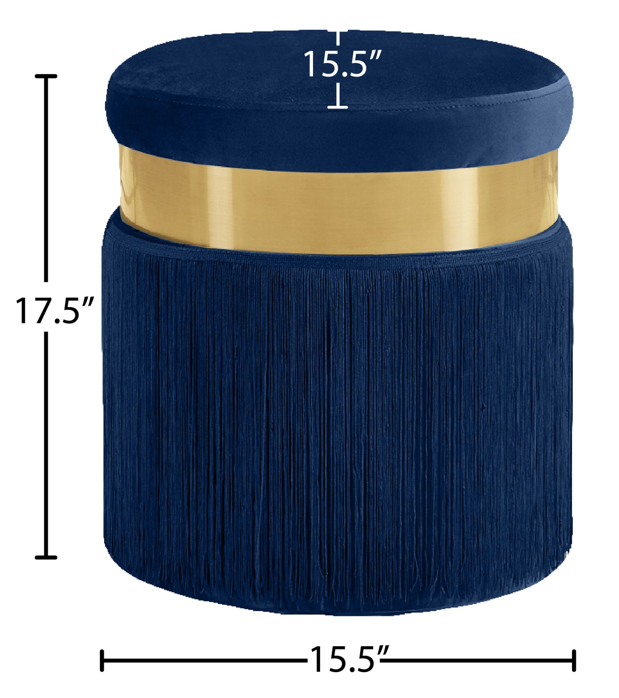Yasmine Velvet Ottoman/Stool