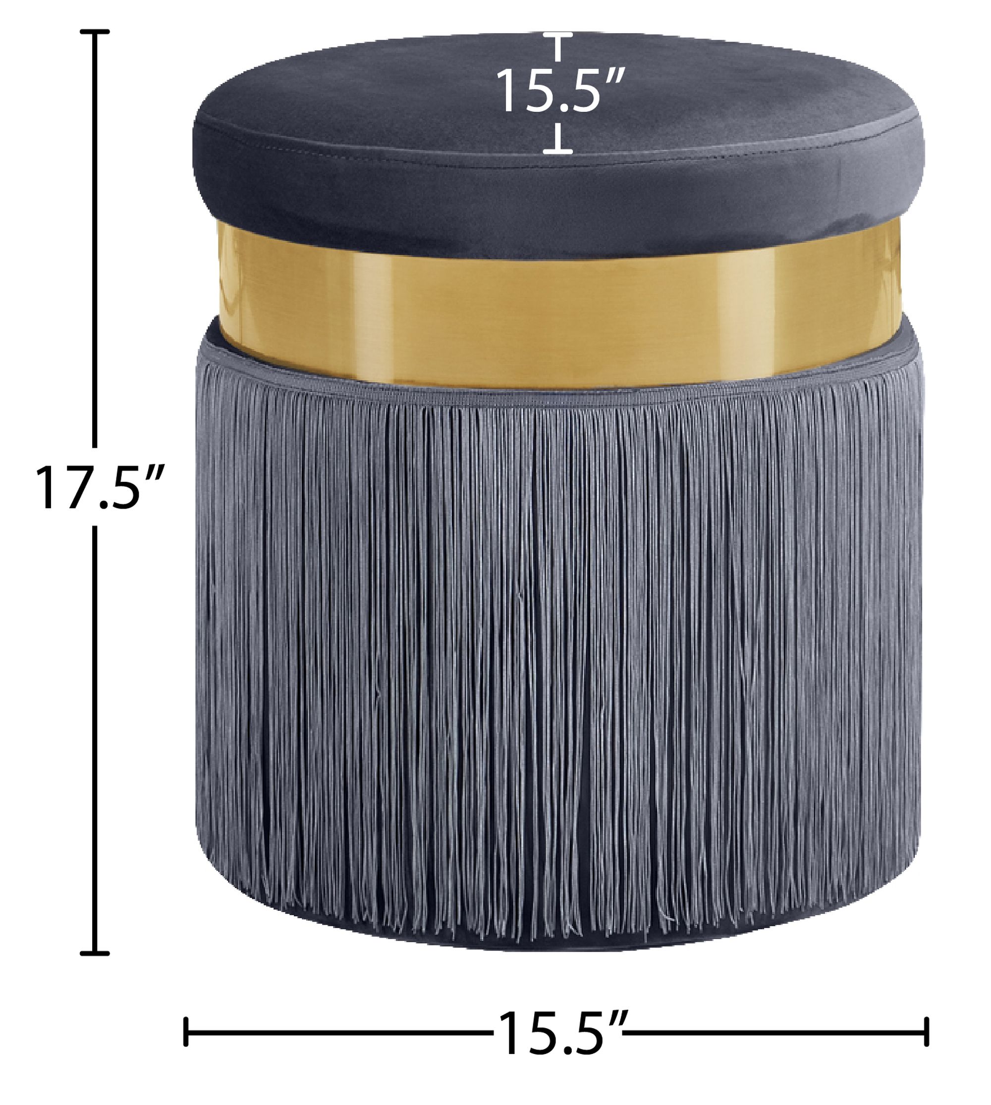 Yasmine Velvet Ottoman/Stool