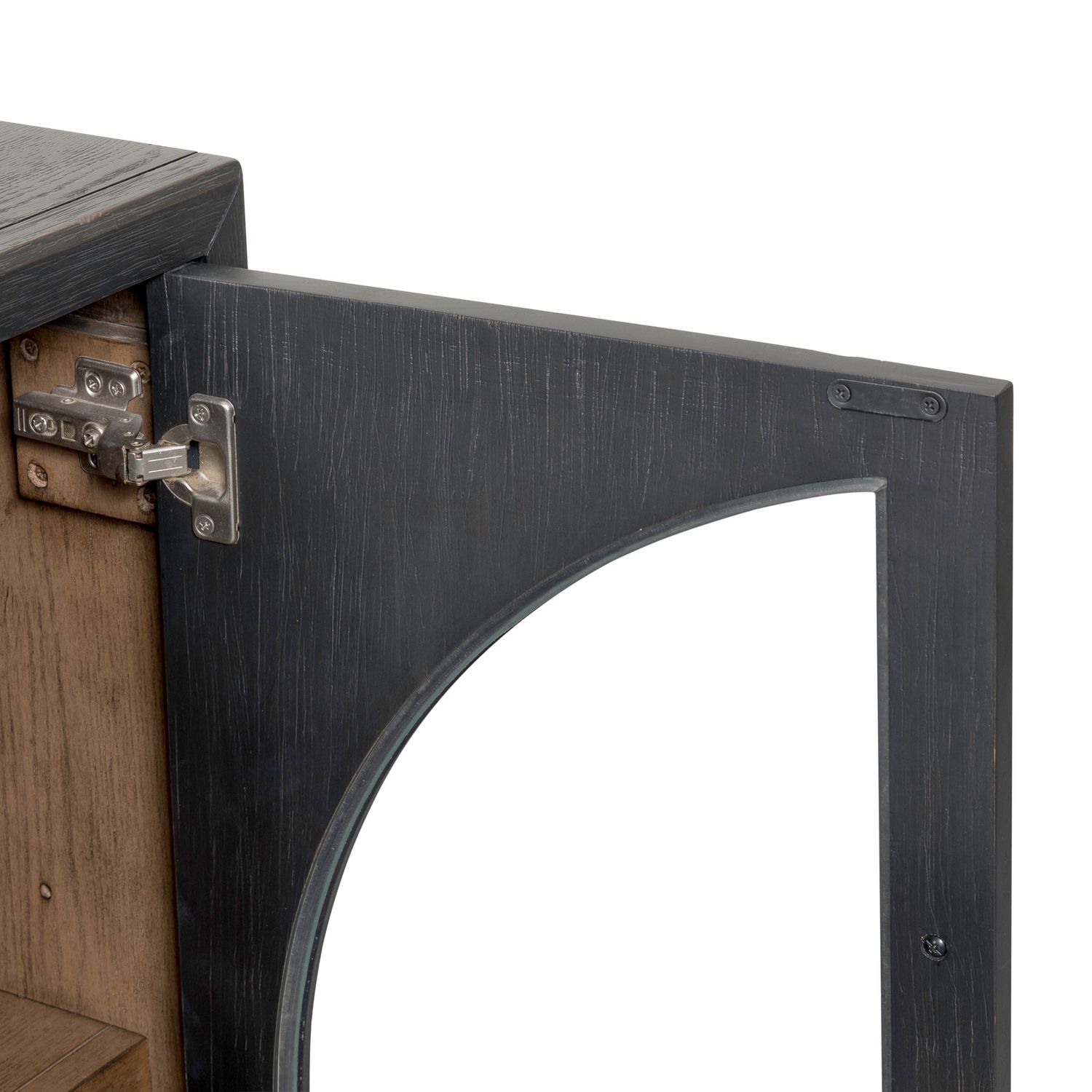 Archway Wood/Glass Accent Cabinet w/2 Doors