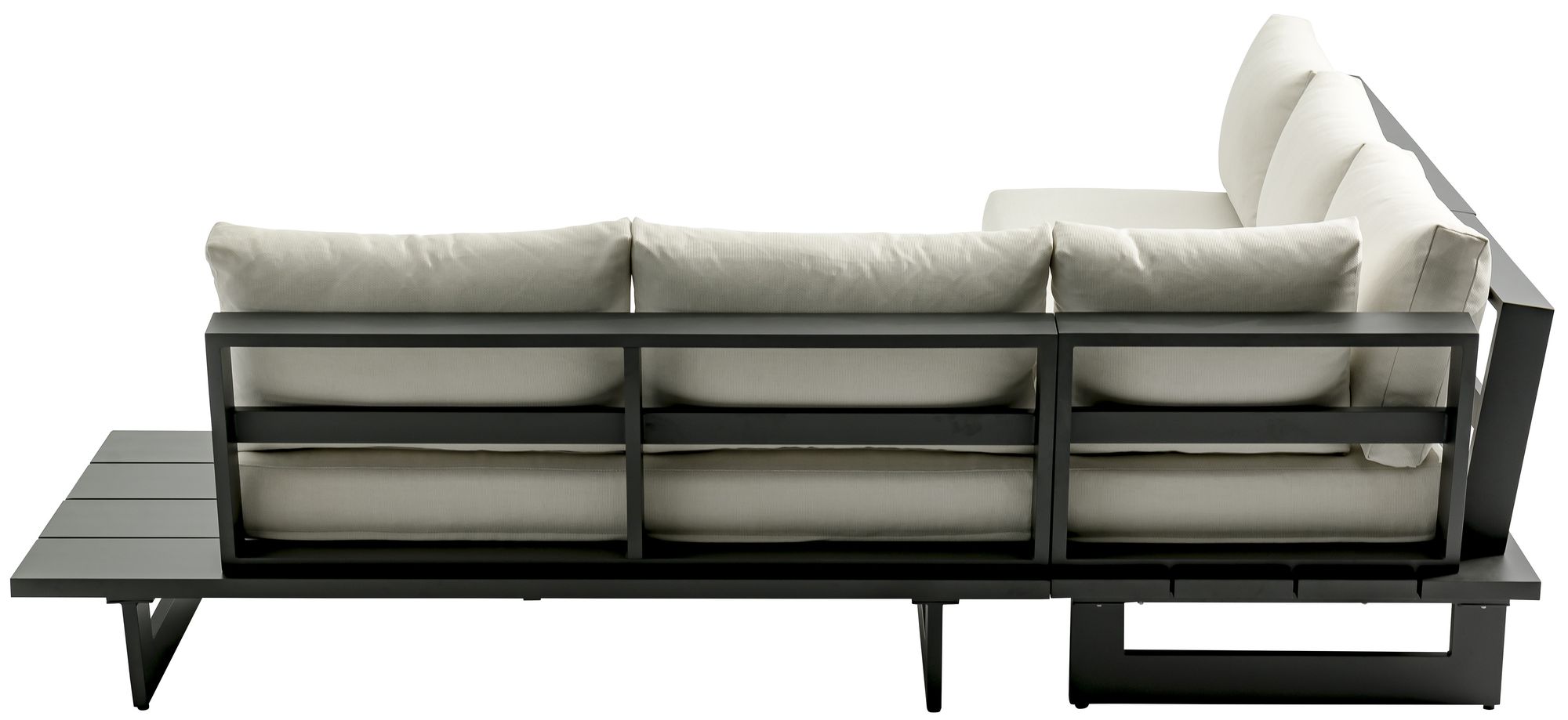 Maldives 102" 3-Piece Outdoor Patio Waterproof Fabric Modular Sectional with Aluminum Frame