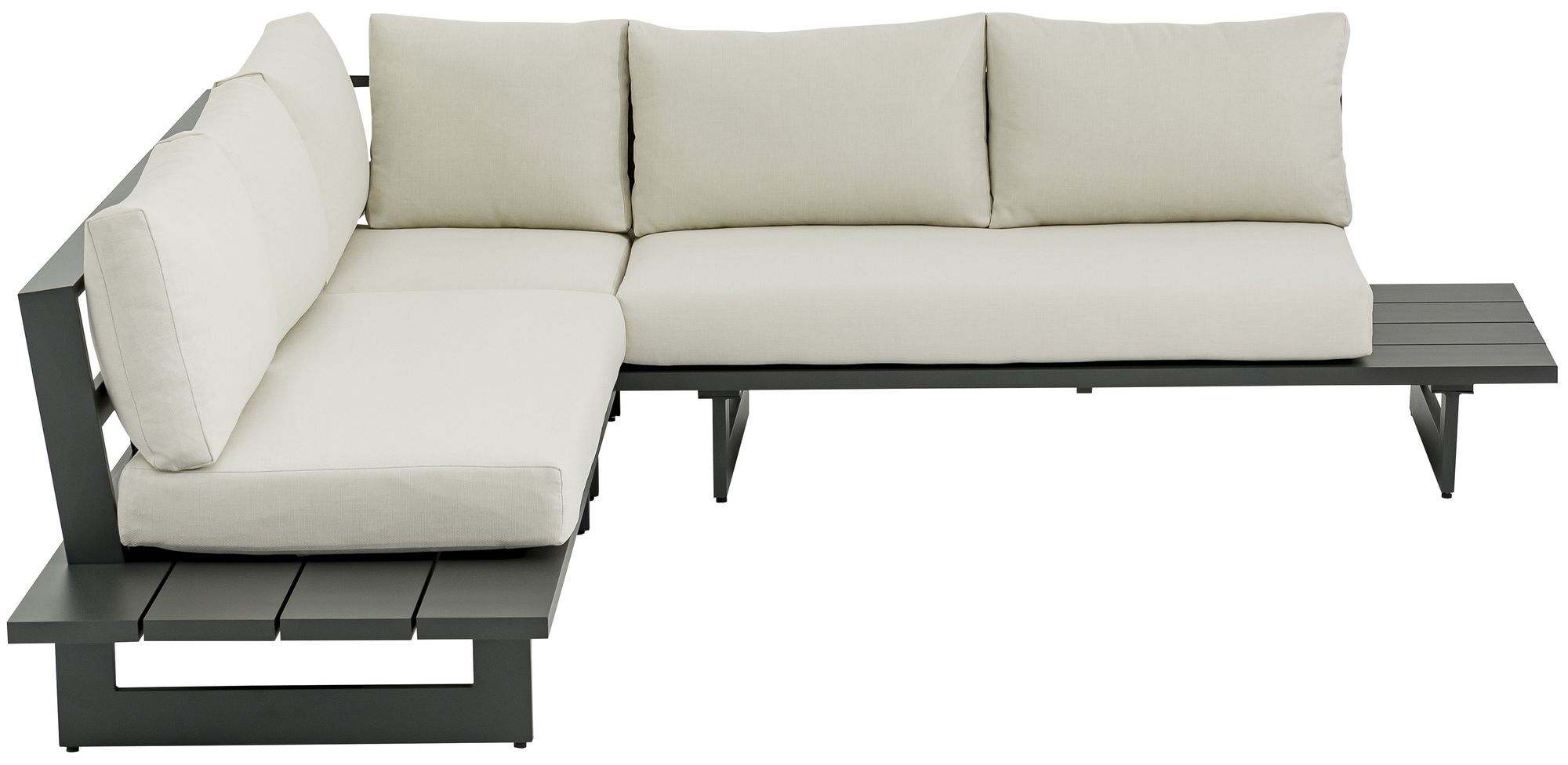 Maldives 102" 3-Piece Outdoor Patio Waterproof Fabric Modular Sectional with Aluminum Frame